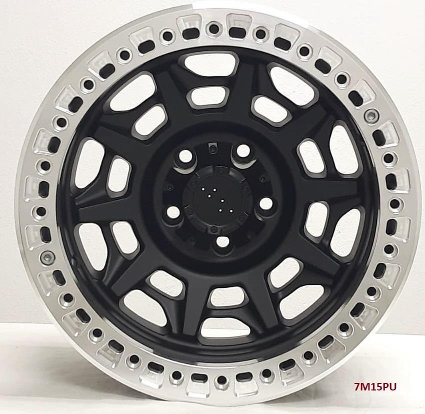 17-Inch Black Wheels for Jeep Wrangler 3.6L 2012-2023 (5x127 Bolt Pattern) 32mm Offset - Perfect for Off-Roading & Daily Driving