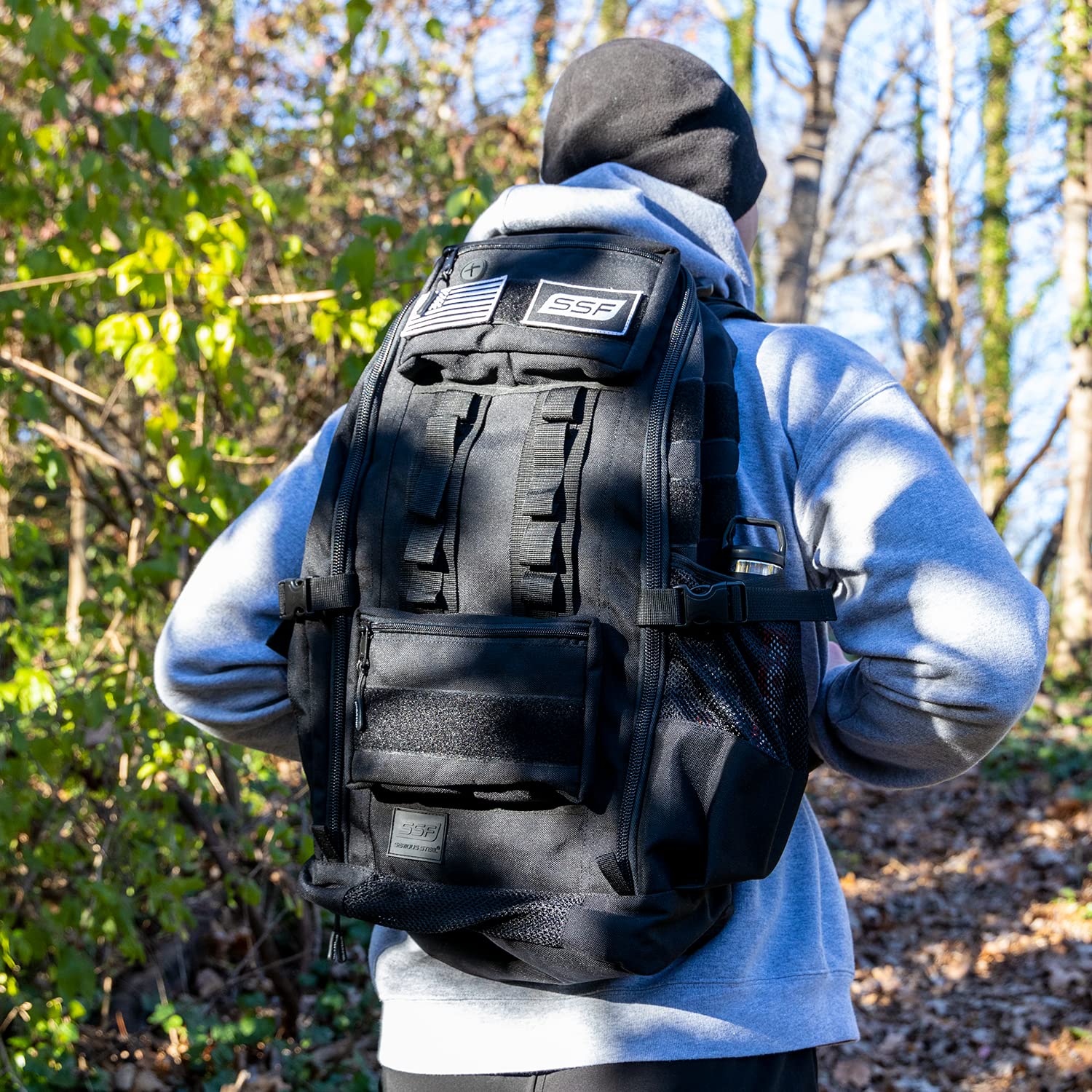 Serious Steel Fitness Tactical Backpack & Gym Bag - 1000D Nylon Durable Military Backpack for Men - Perfect for Workout, Hiking, Travel & Everyday Use