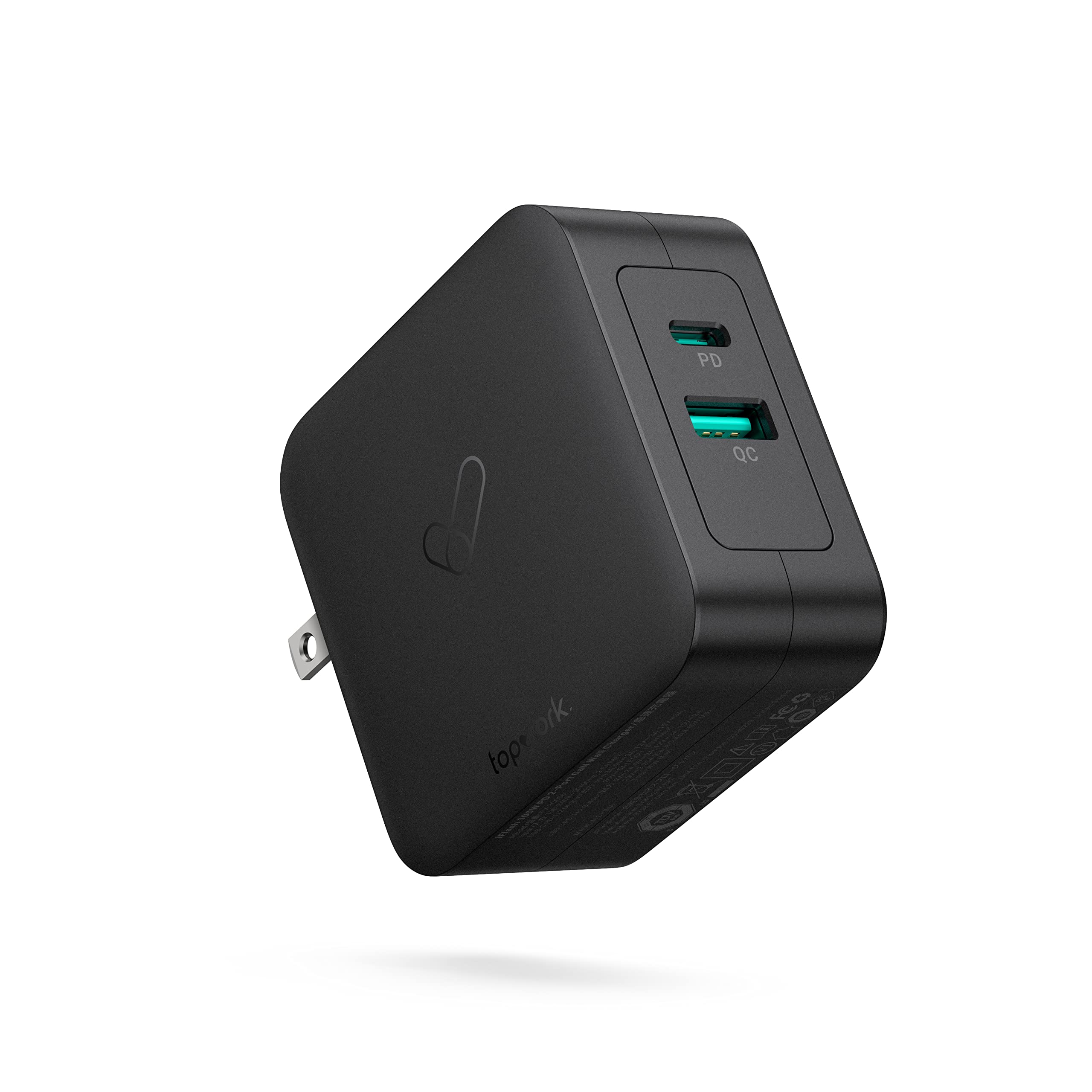 100W USB C GaN III Fast Charger for MacBook Pro/Air, iPad Pro, iPhone 15/14/13 & Galaxy S23 - 2-Port PD 65W PPS Wall Charger with Foldable Plug - Compact Travel Charger for Laptops, Tablets & Phones (Perfect for Home, Office & Business Trips)