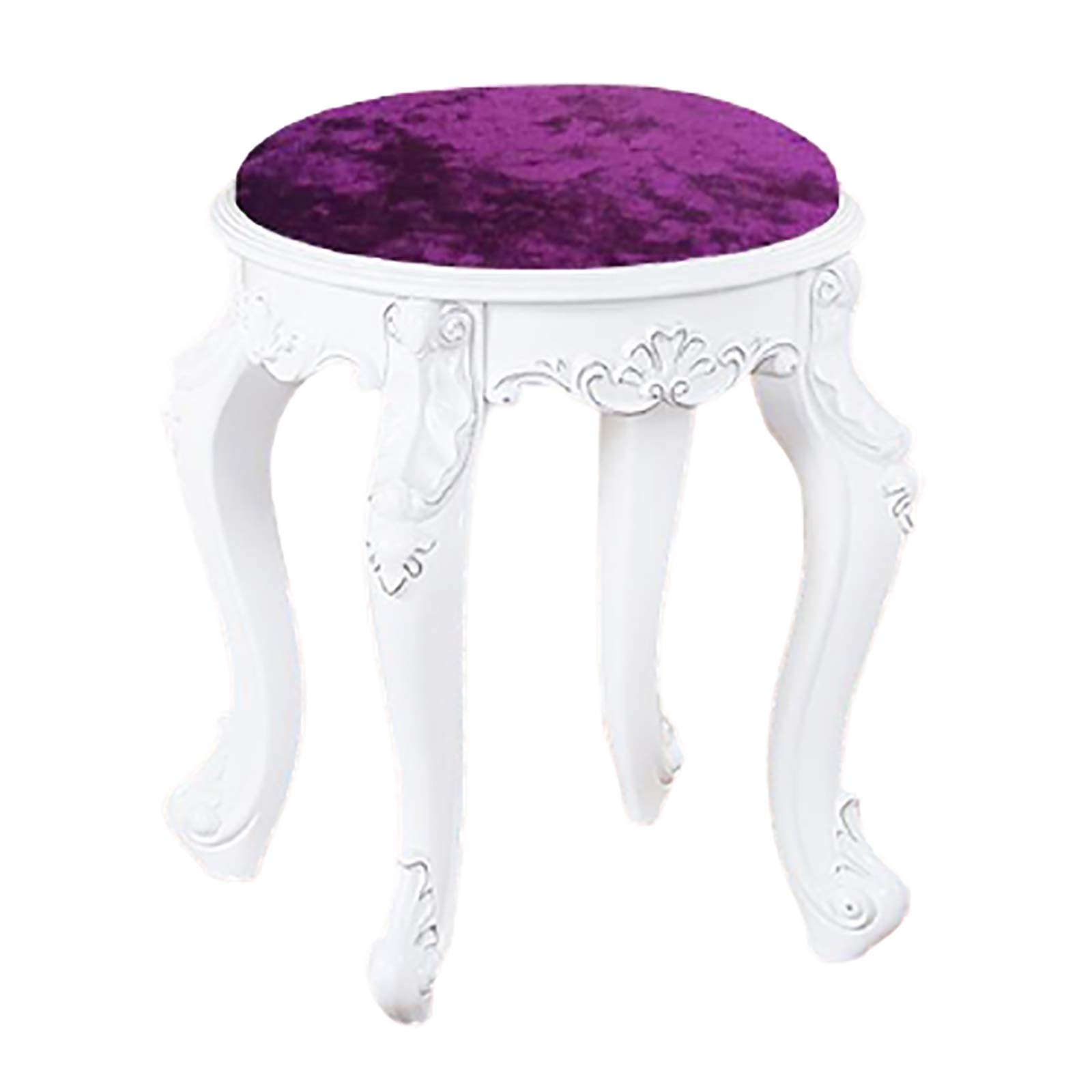 Round Vanity Stool with Padded Seat - Tall Dressing Makeup Stool & Piano Bench for Bedroom, Bathroom - Easy Assembly - Perfect for Makeup Vanity, Dressing Room & Home Decor