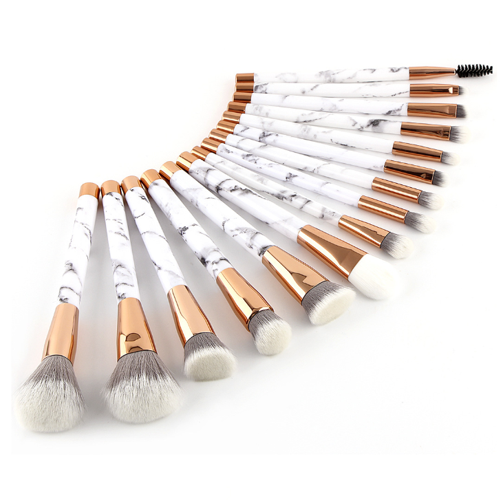 11-Piece Marble Makeup Brush Set - Professional Beauty Makeup Kit for Eyes, Face & Contouring | Perfect for Travel, Home & Salon Use