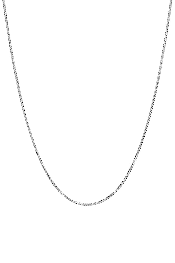 Men's Thin Box Chain Necklace - 14K Gold Plated Stainless Steel Durable Jewelry for Everyday Wear & Gifts | Perfect for Casual Outfits, Date Nights & Special Occasions