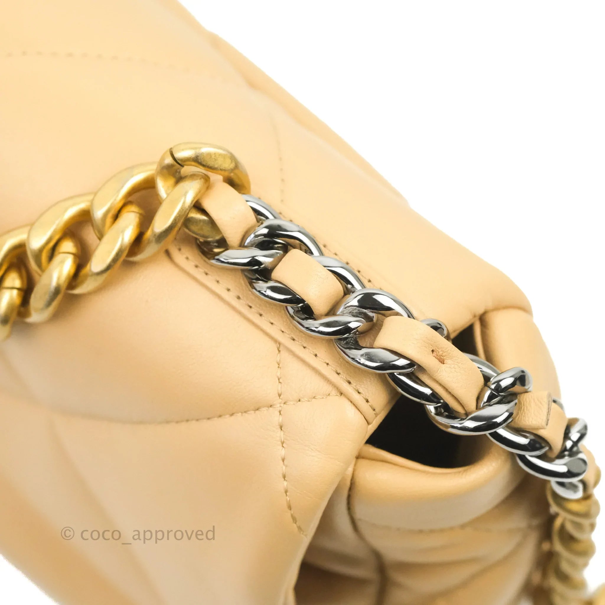 Chanel 19 Small Handbag in Dark Beige with Mixed Hardware - 22C Collection | Luxury Crossbody Bag for Women, Perfect for Date Night & Special Occasions