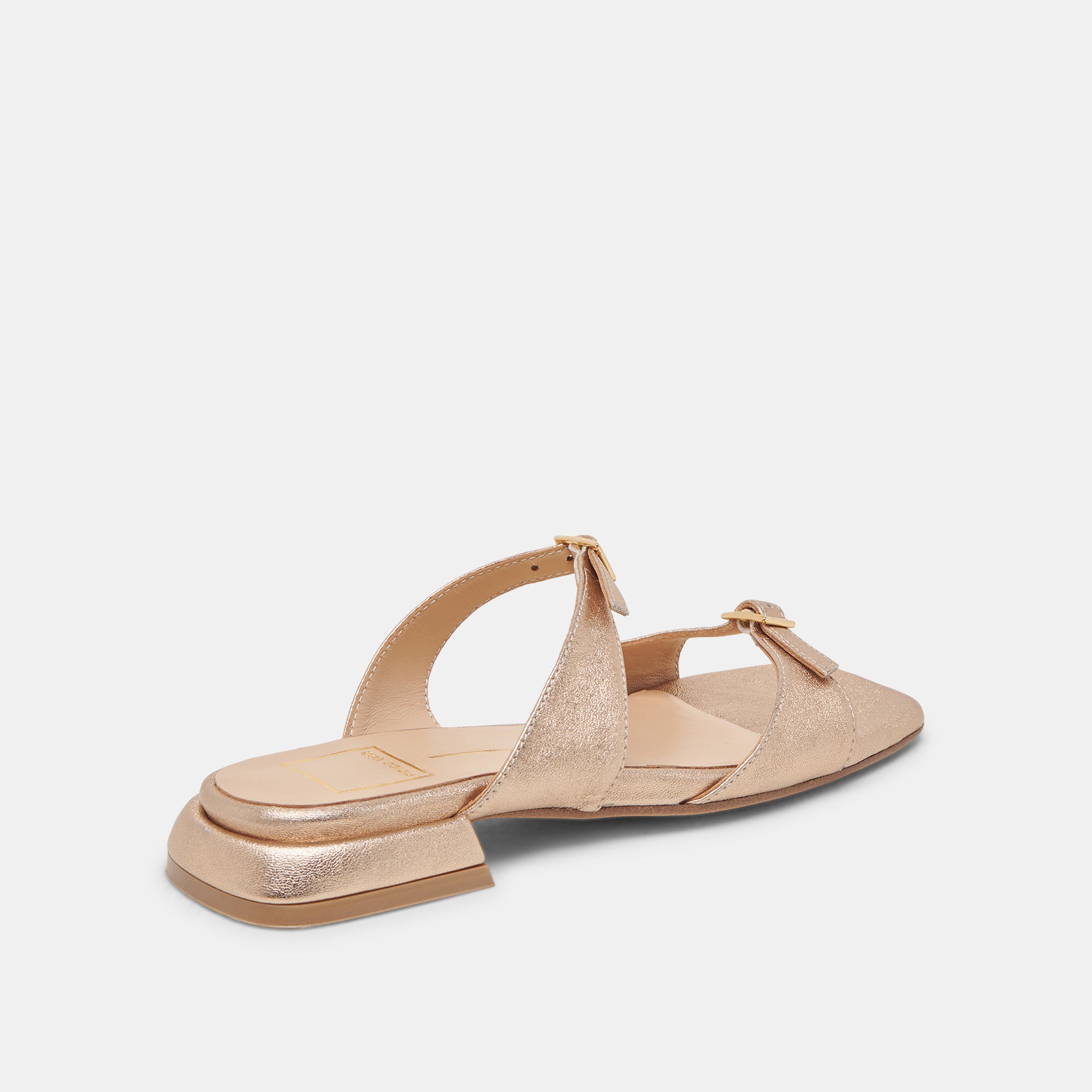 LAVERN Women's Gold Metallic Leather Sandals - Comfortable & Stylish for Summer, Beach, and Casual Outings