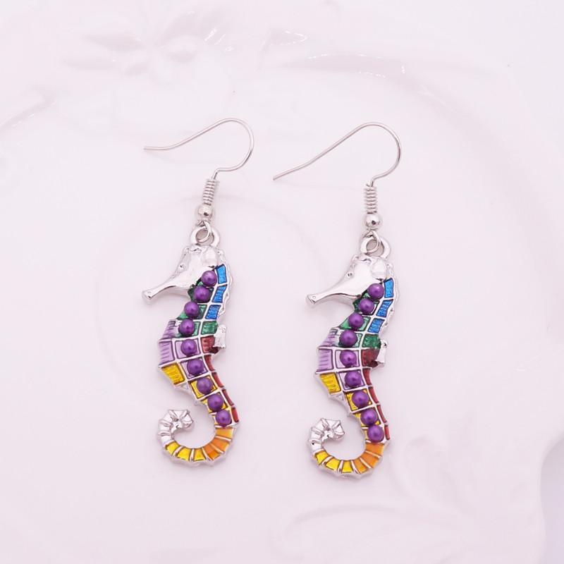 Vibrant Seahorse Jewelry Set - Necklace, Earrings & Bracelet - Perfect for Beach Parties, Summer Vacations & Boho Fashion