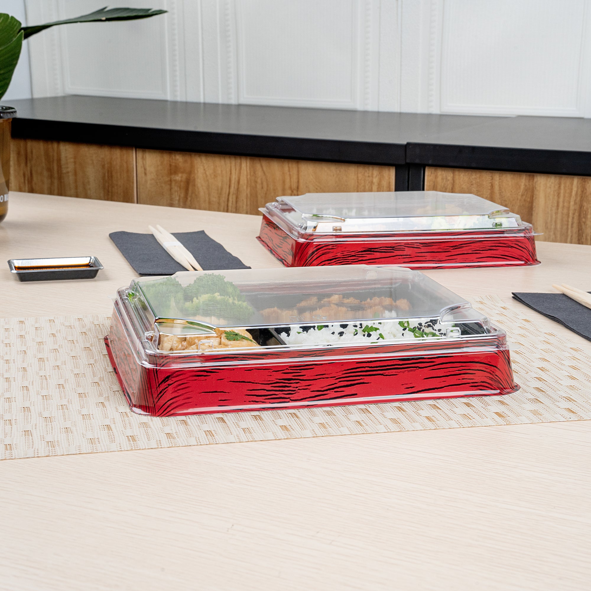 Bento Tek Rectangle Clear Plastic Lids - 100 Pack for 19 oz Bento Boxes | Airtight Food Storage | Perfect for Meal Prep, School Lunches & Office Snacks
