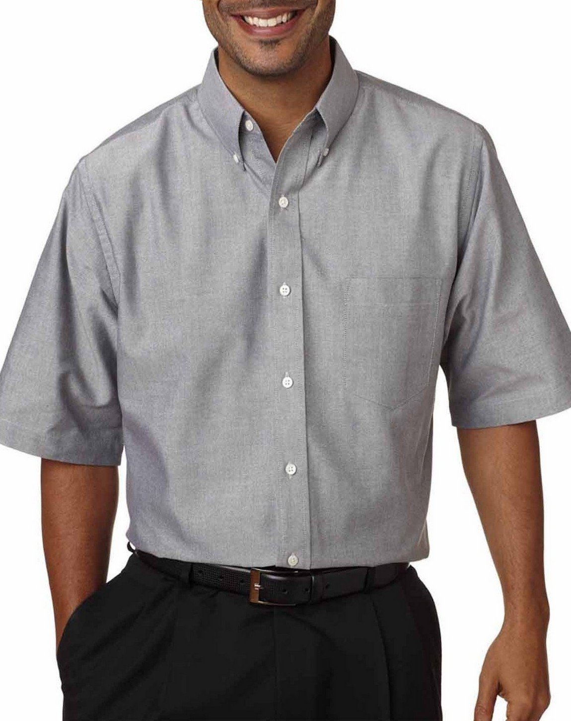 UltraClub 8972T Men's Slim Fit Oxford Dress Shirt - Classic Business Casual Button Down Shirt for Office, Wedding & Formal Events