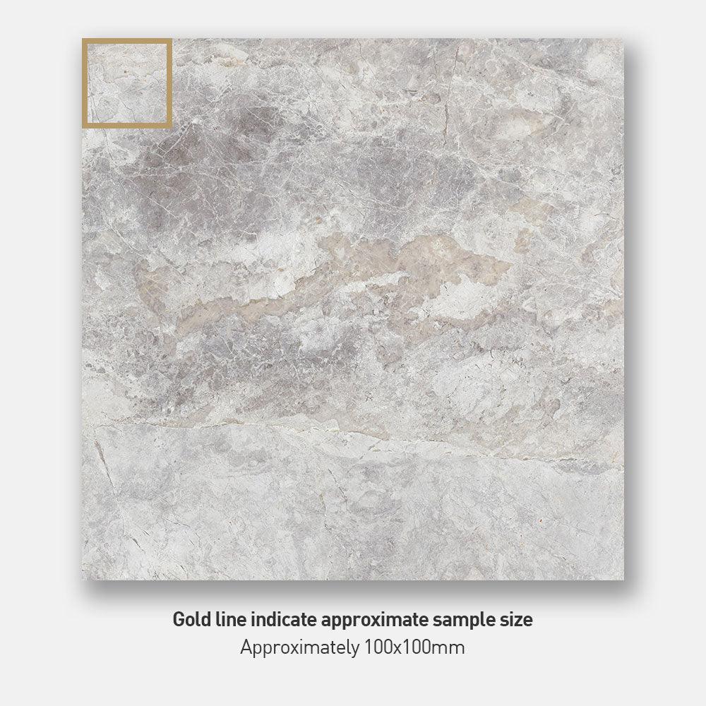 Premium Turin Grey 600x600mm Polished Porcelain Tile - Matte Finish Floor & Wall Tile for Modern Living Rooms, Kitchens, and Commercial Spaces