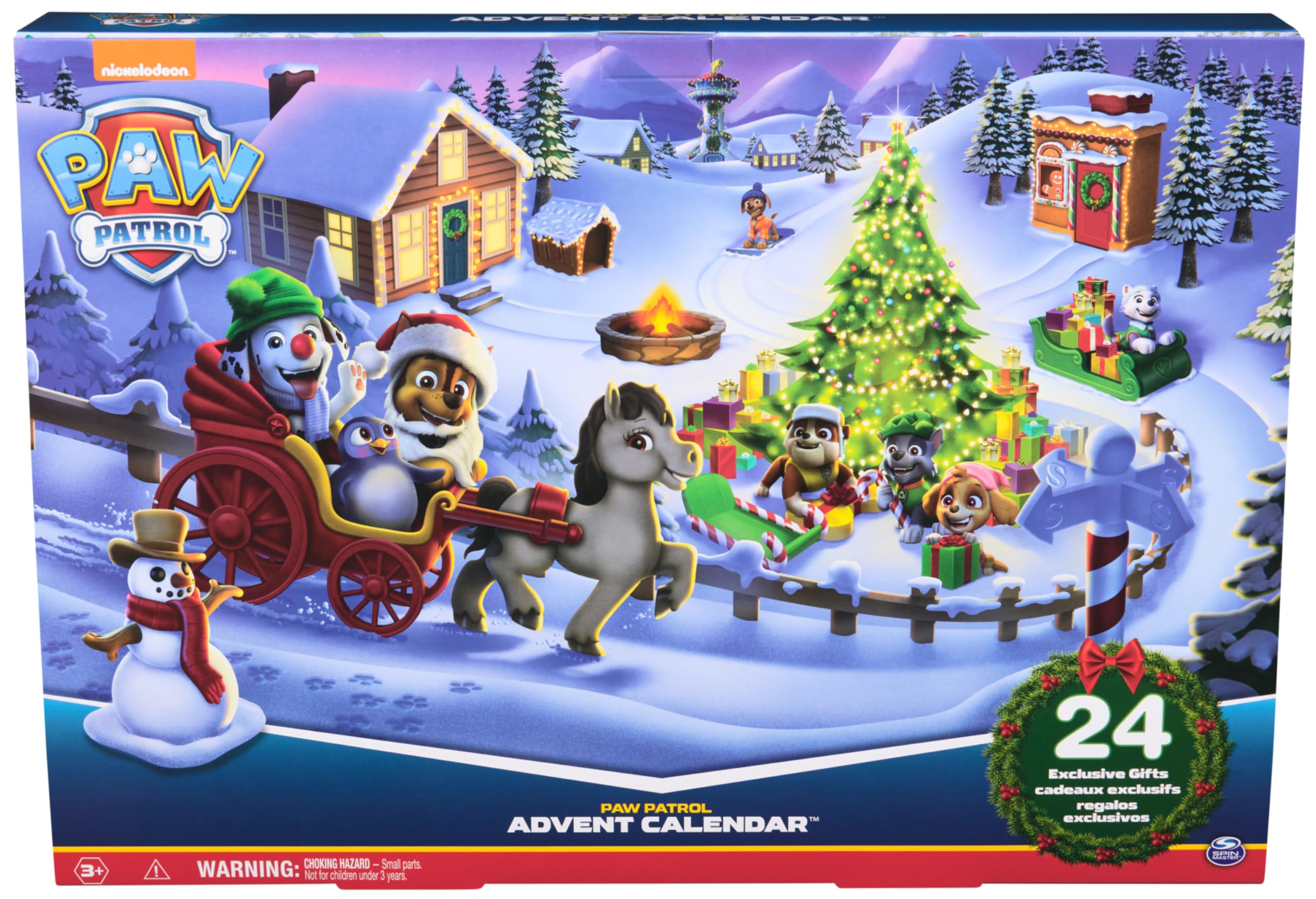 PAW Patrol 2024 Advent Calendar - 24 Surprise Toys with Figures & Accessories | Fun Holiday Countdown Gift for Kids Ages 3+ | Perfect for Christmas Stocking Stuffers & Family Countdown Traditions