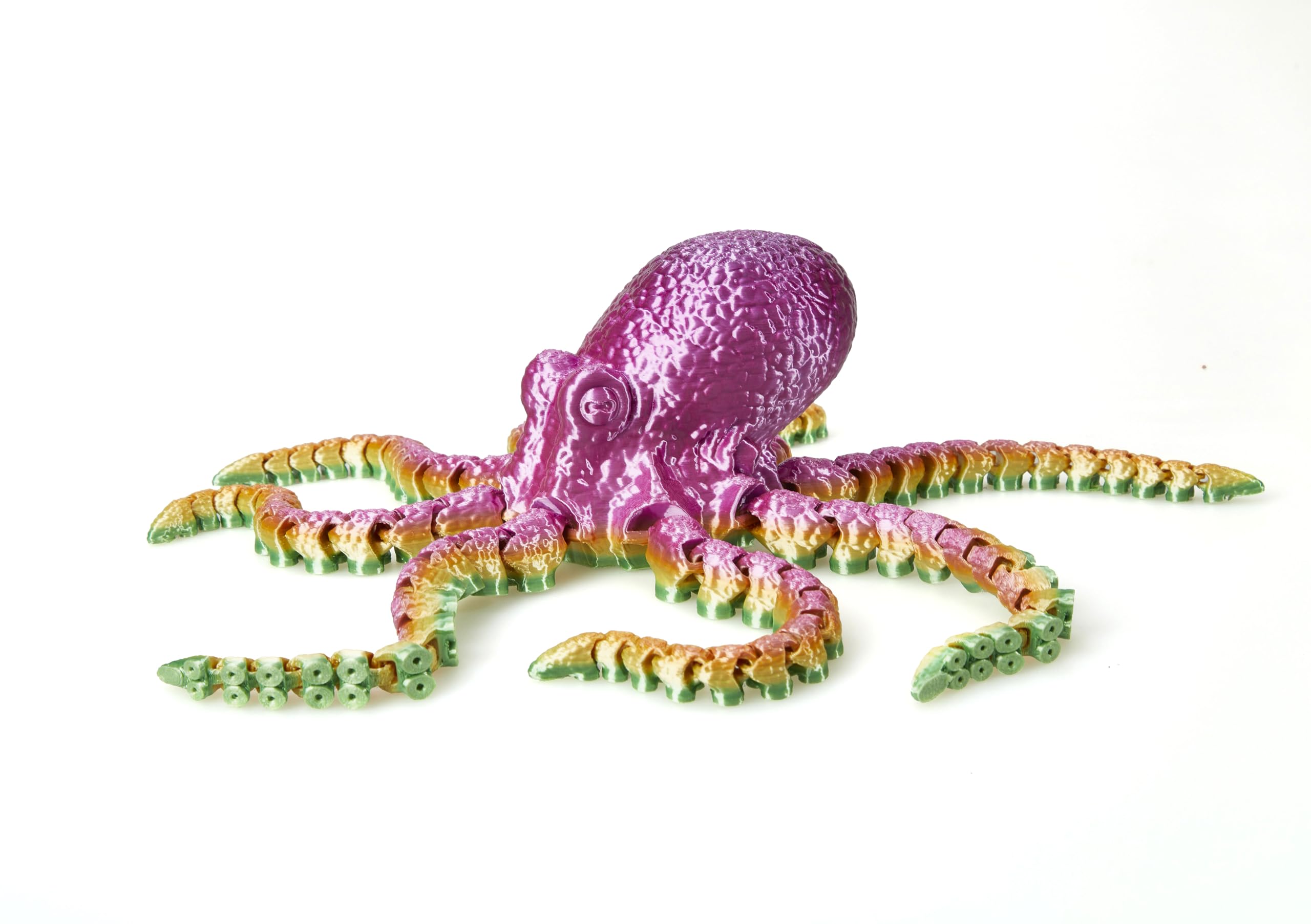 3D Octopus Shaped Plastic Toys for Kids & Adults - Large Rainbow Sea Animal Party Favors, Home Decor & Playtime Fun (TP-001) | Perfect for Birthday Parties, Ocean-Themed Decorations & Sensory Play