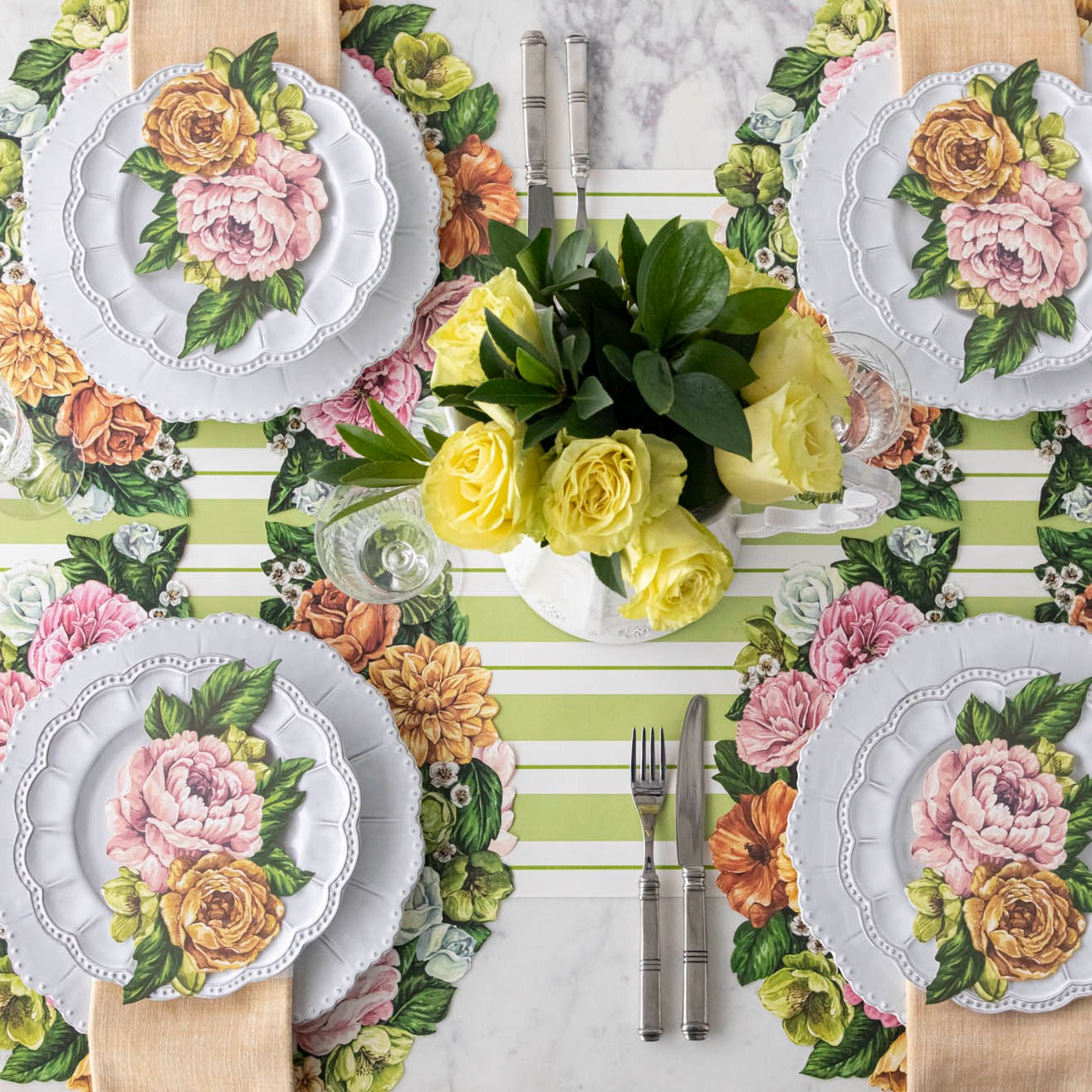 Elegant Die-Cut Derby Wreath Placemat for Table Setting - Perfect for Holiday Dinner Parties, Weddings & Home Decor