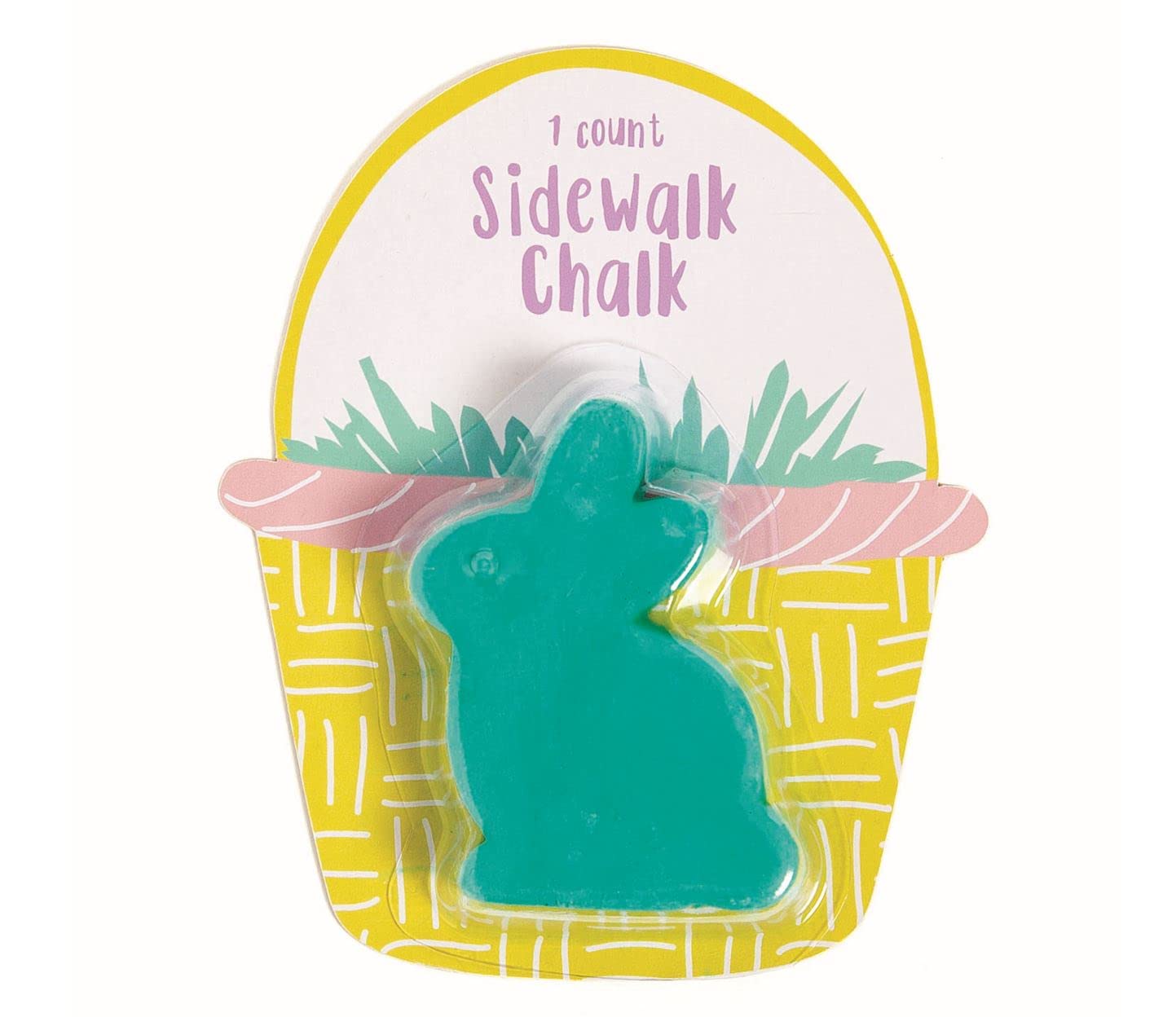 Fun Express Easter Bunny Chalk - 12 Pack Individually Wrapped Easter Basket Fillers, Colorful Sidewalk Chalk for Kids - Perfect for Easter Egg Hunts, Spring Outdoor Play, and Creative Sidewalk Art