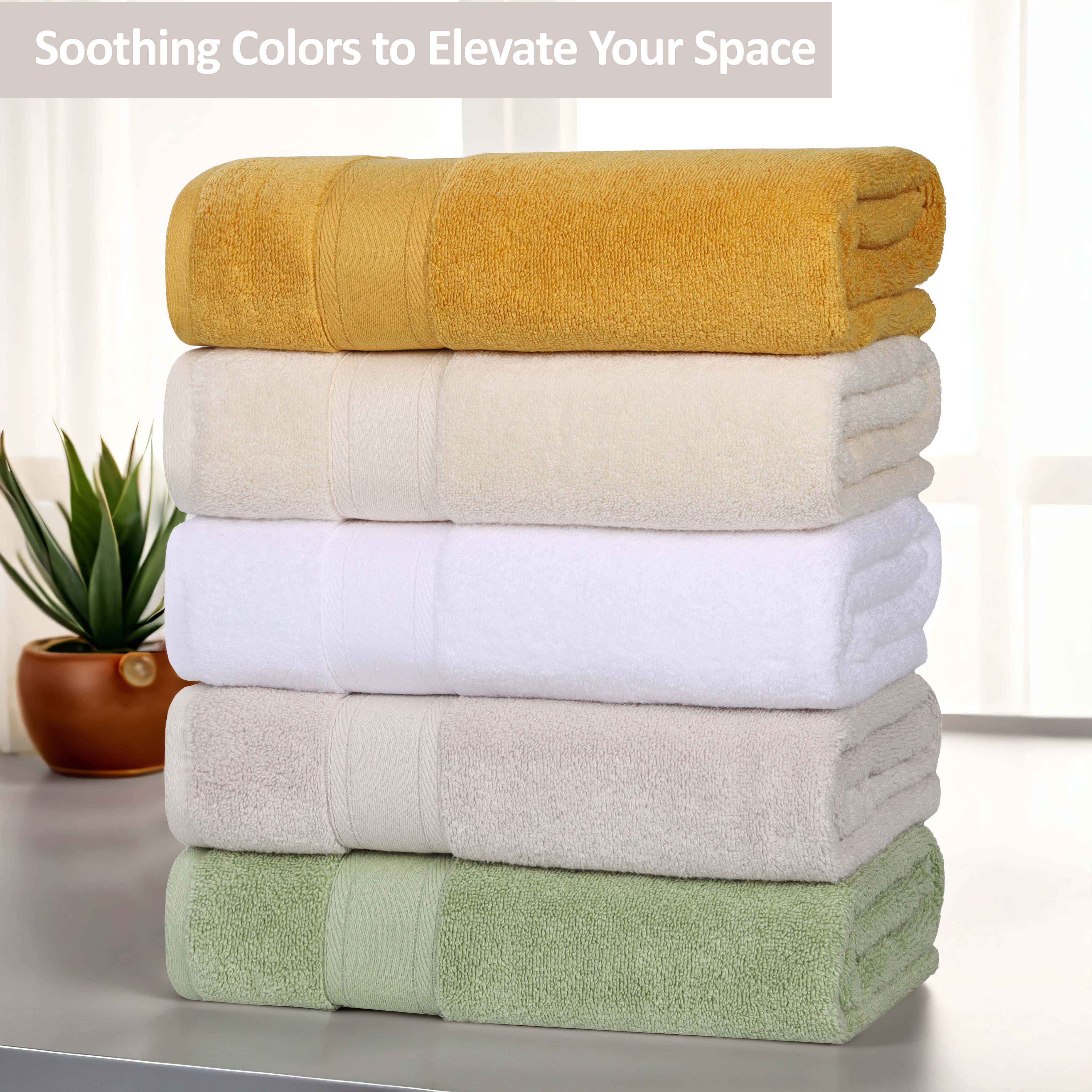 Premium Belmont Zero Twist Cotton Medium Weight Hand Towels - Soft & Absorbent Set of 6 for Bathroom, Kitchen & Guest Use - Ideal for Home, Spa & Hotel