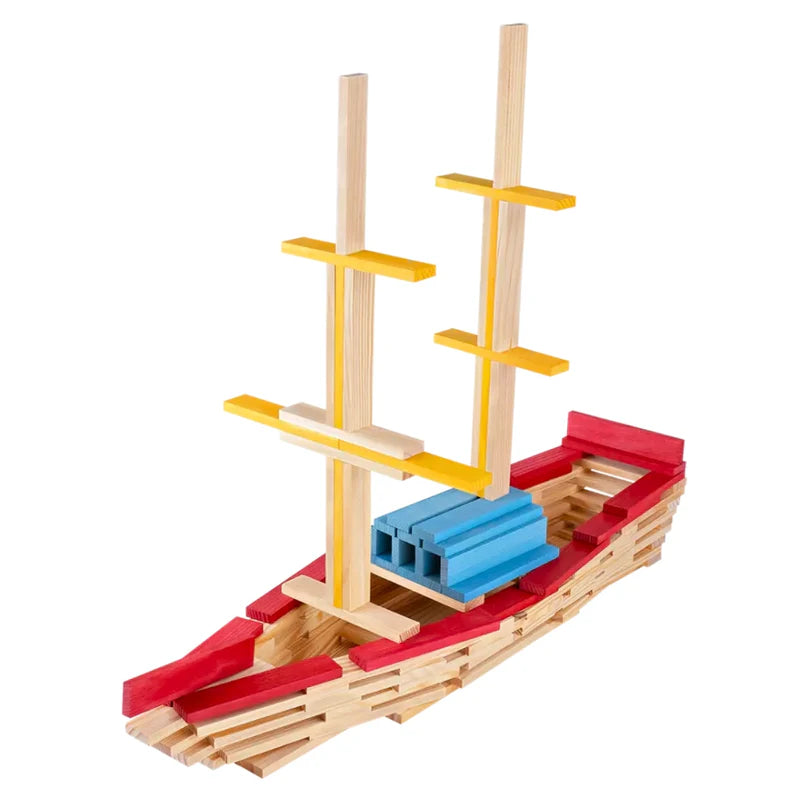 Premium KAPLA Wooden Building Blocks - 200-Piece Summer Set in Sturdy Storage Box | Creative STEM Toys for Kids, Perfect for Indoor & Outdoor Play, Educational Gift for Toddlers & Children