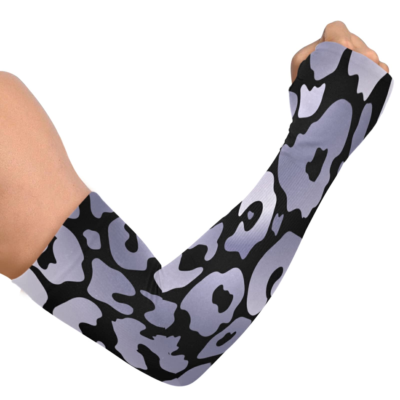UV Protection Arm Sleeves for Men & Women - Cooling Ice Silk Arm Covers with Thumb Hole - Sun Protection for Outdoor Activities Like Fishing, Cycling, Golf, Running and Hiking