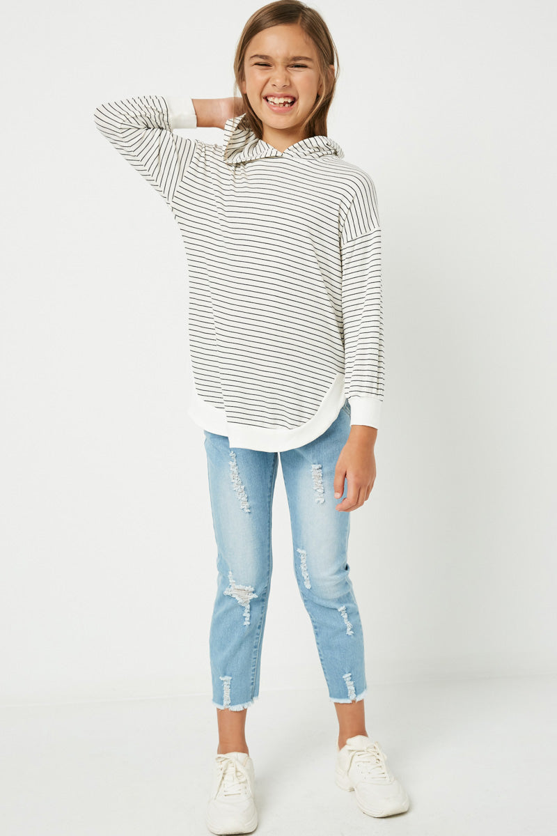 Stylish Ribbed Striped Hoodie for Men & Women - Cozy Pullover Sweatshirt for Casual Wear, Gym, and Outdoor Activities