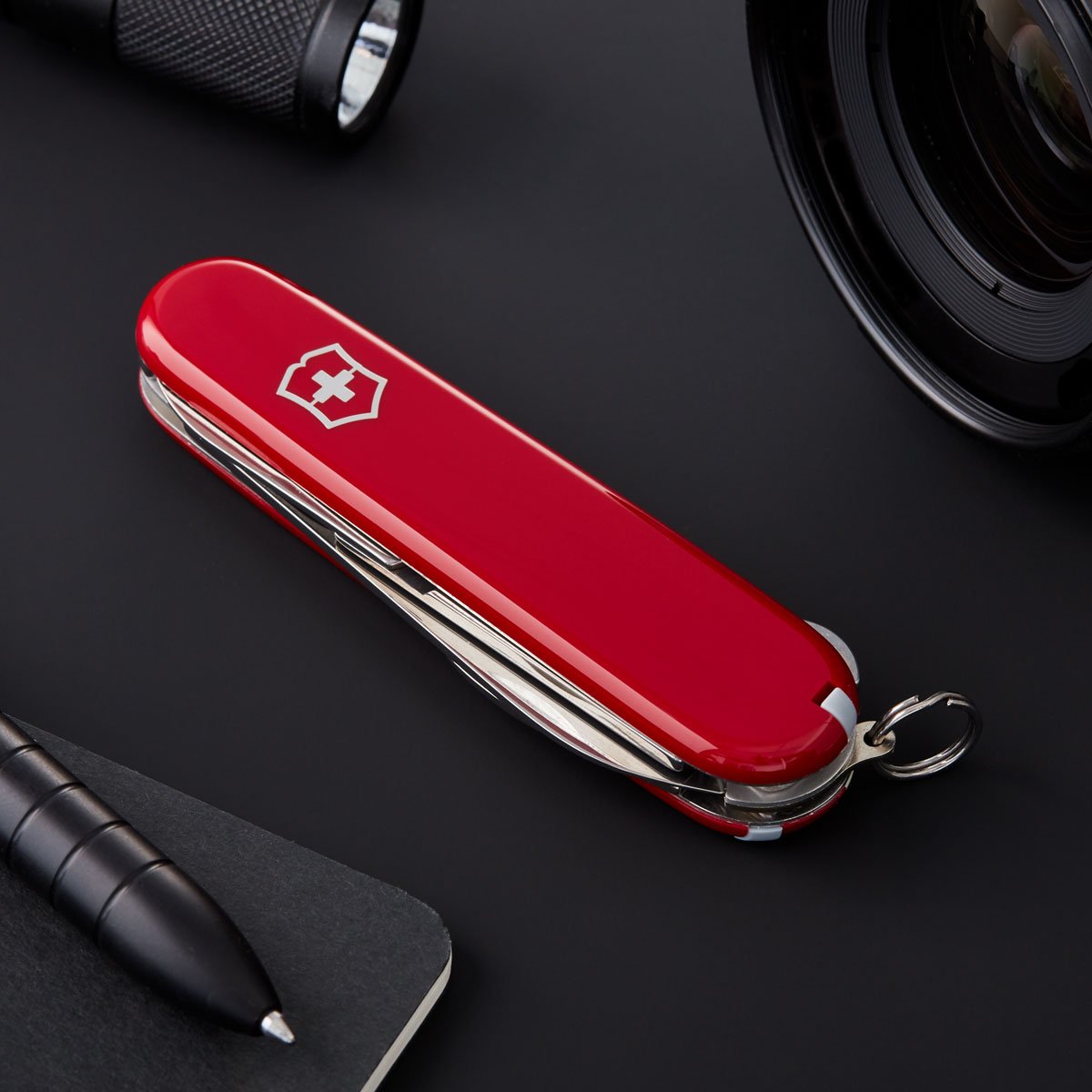 Victorinox Swiss Army Compact Pocket Knife - Multitool with Scissors, Knife & Keyring - Perfect for Camping, Hiking & Everyday Carry (EDC)