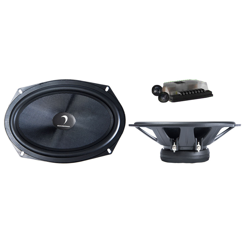 Diamond Audio DES69C 300W Peak (150W RMS) 6x9 Elite Series 2-Way Component Car Speakers - High Performance Audio System for Cars, Trucks & SUVs - Perfect for Upgrading Factory Stereo & Enhancing Road Trip Music Experience