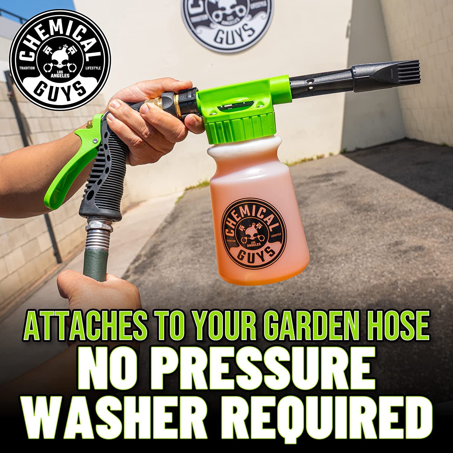 Chemical Guys CWS20716FG 10-Piece Car Wash Kit with Foam Gun, Bucket & 16 oz Car Care Chemicals - Extreme Bodywash & Wax Foaming Soap for Shine & Protection (Works with Garden Hose) - Perfect for Home Car Washing, Detailing & Vehicle Maintenance