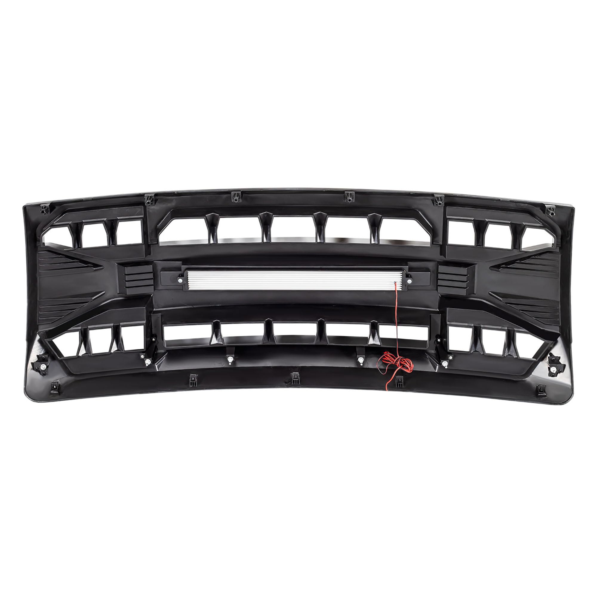 Direct Fit Replacement Front Armor Grille for 2009-2014 Ford F150 with Off-Road Lights - Glossy Black | Heavy Duty Truck Accessory for Off-Roading & Customization