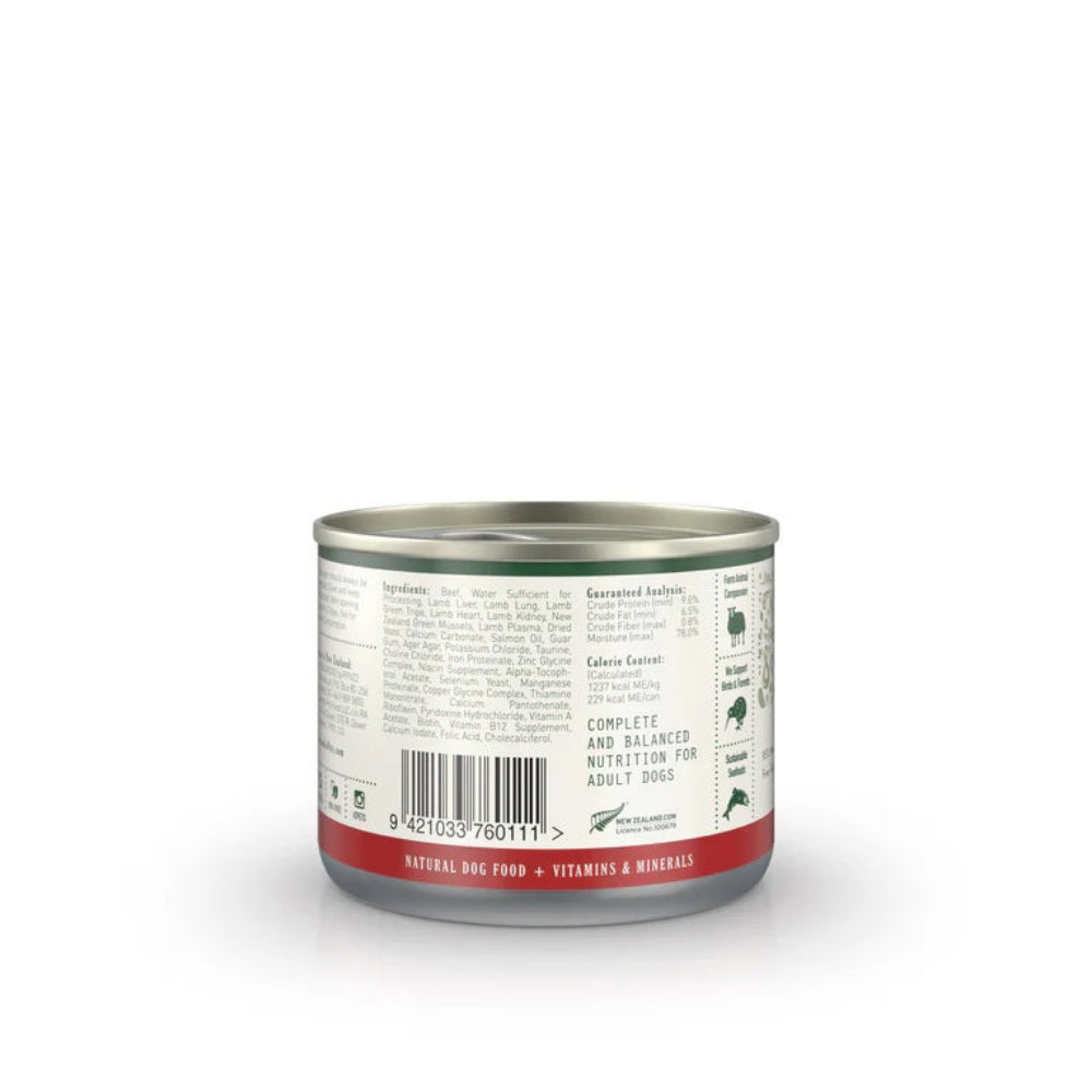 Premium Beef Pâté with Green Mussels - Grain-Free Wet Dog Food for Adult Dogs | High Protein, All-Natural Ingredients | Perfect for Mealtime, Training Treats & Senior Dogs