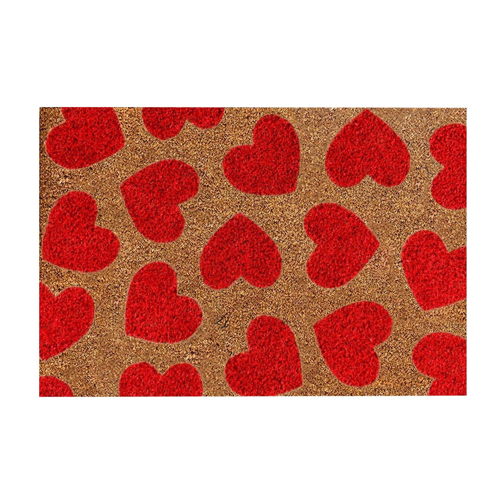 Valentine's Day Heart Shaped Carpet - Romantic Non-Slip Floor Mat for Living Room, Bedroom & Entryway - Perfect Holiday Gift for Couples - Use as Doormat, Home Decor or Anniversary Present