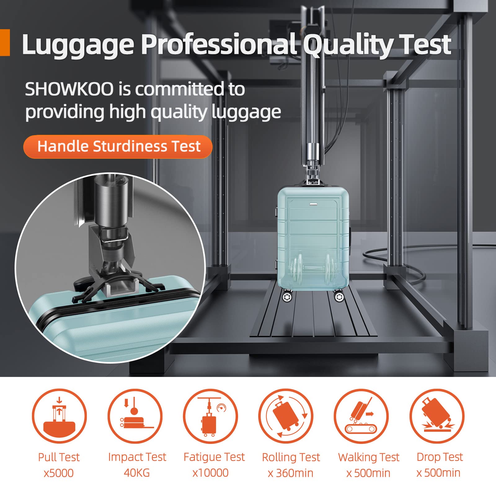 Expandable SHOWKOO Luggage Set - Durable PC+ABS Suitcase with Double Wheels & TSA Lock in Mint Green - Perfect for Air Travel, Business Trips & Vacation Packing