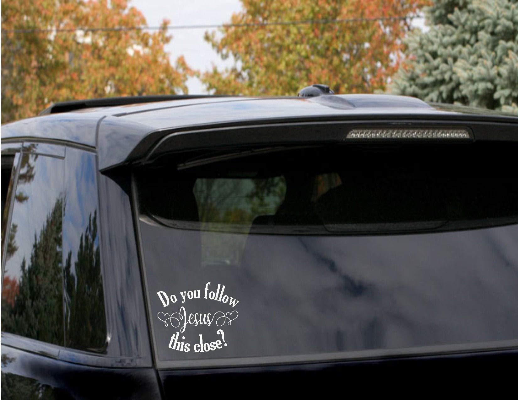 Jesus Vinyl Decal - Religious Car Sticker, Bible Verse Window Decoration for Cars, Laptops & Walls - Inspirational Christian Faith Accessories