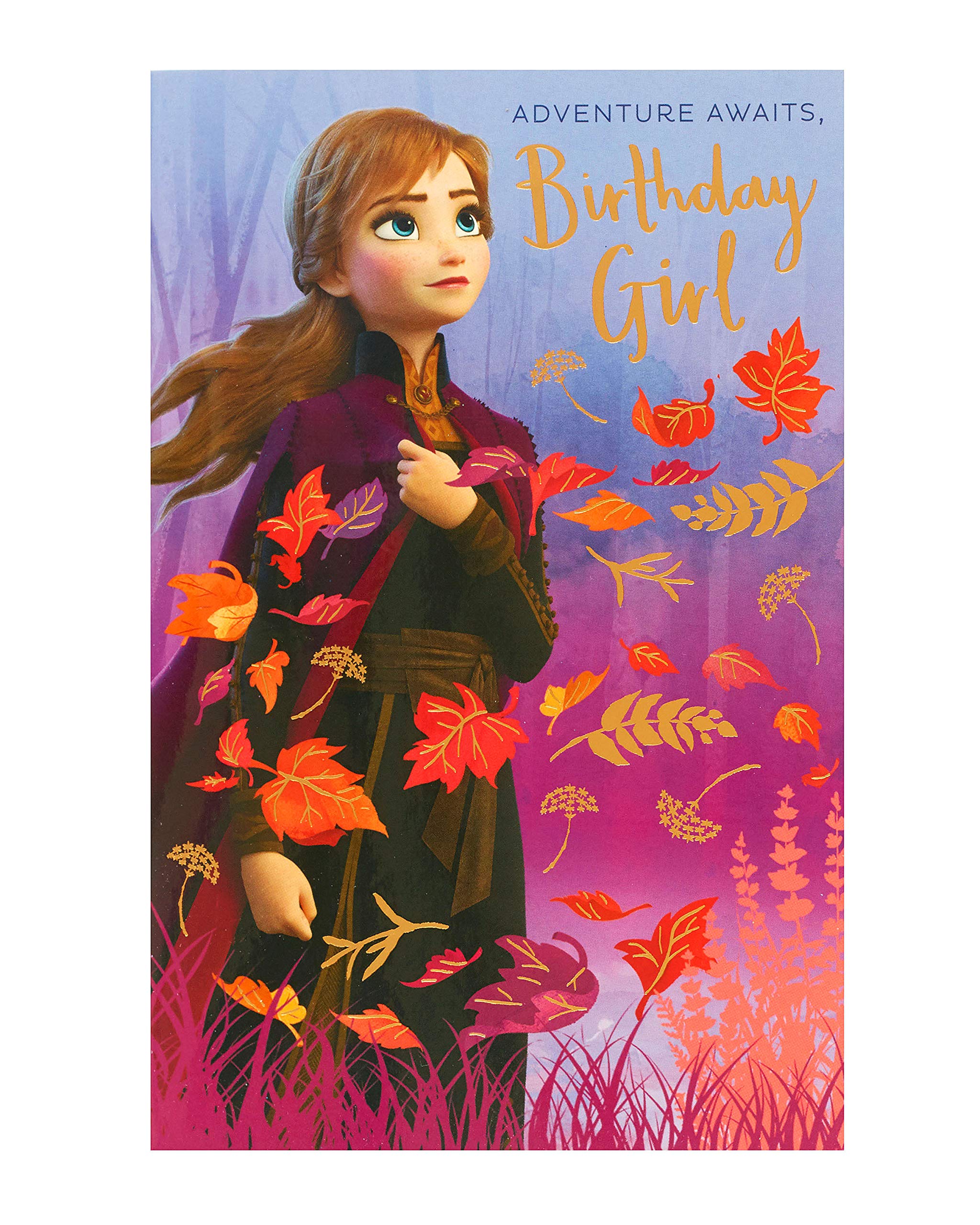 Frozen 2 Pop Up Birthday Card for Girls - 3D Disney Princess Anna Greeting Card | Perfect for Kids Birthday Parties, Disney Theme Celebrations & Special Occasions