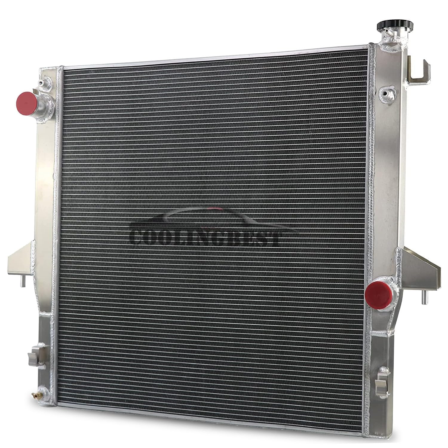 CU2711 3-Row Aluminum Radiator for 2003-2009 Dodge Ram 2500/3500 & 2008-2010 Ram 4500/5500 Pickup Trucks with 5.9L/6.7L Cummins Diesel Engine - Heavy Duty Cooling Solution for Towing & Off-Road Use