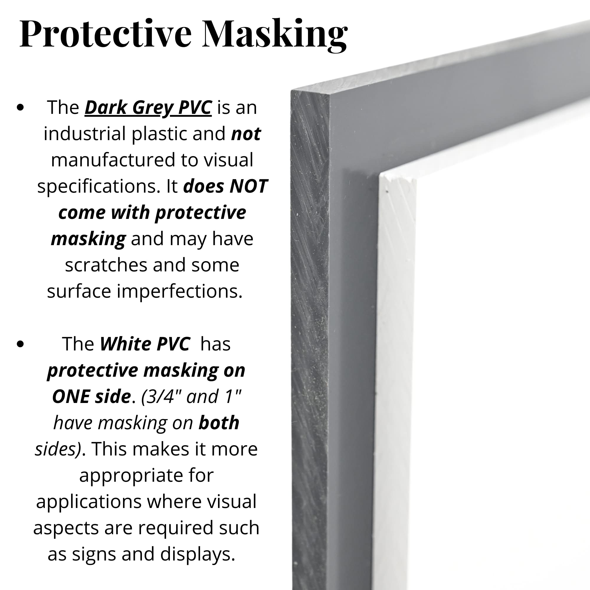 White PVC Chemical Resistant Plastic Sheet 3/4