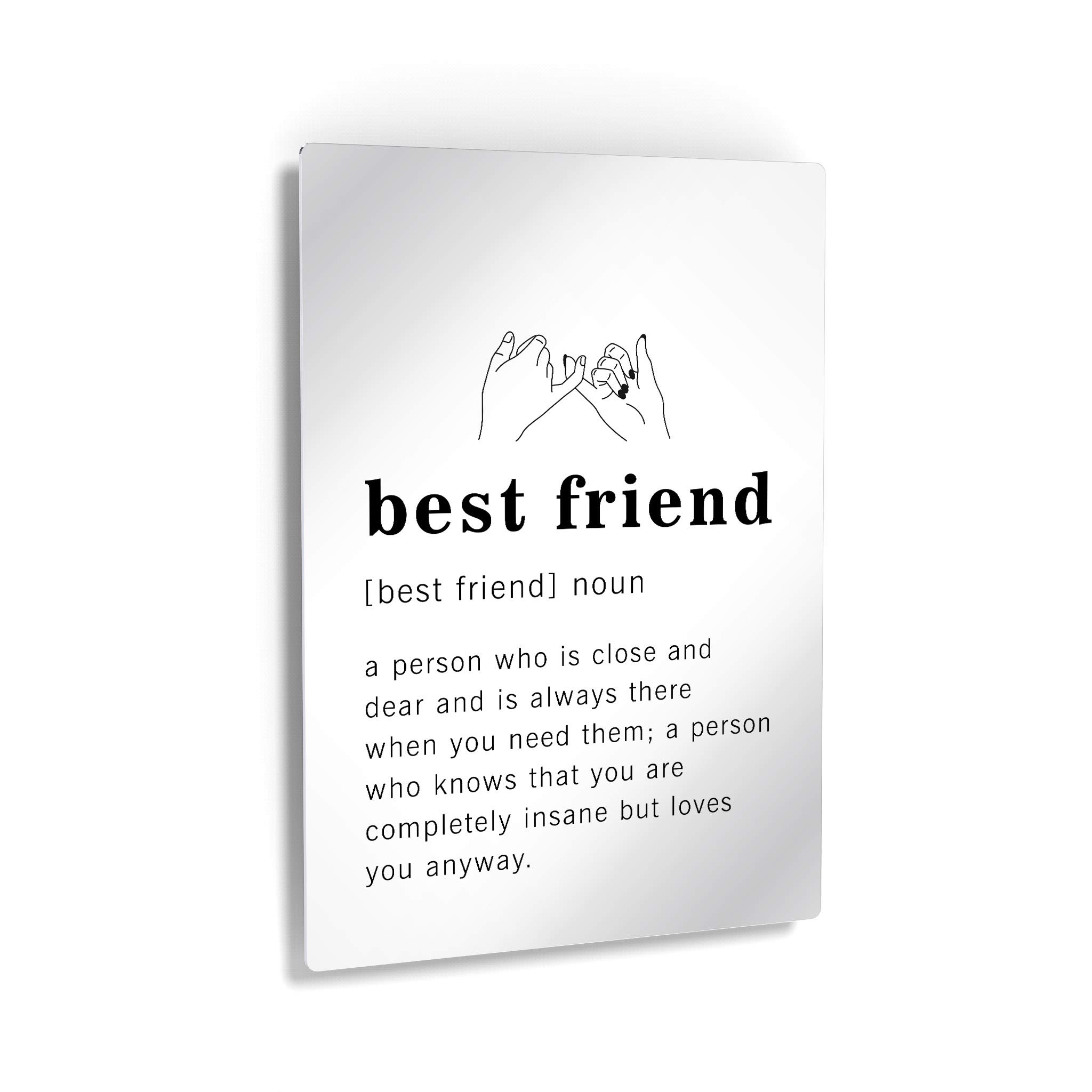 Funny Best Friend Definition Metal Print - Inspirational Quote Wall Art for Office, Living Room, Bedroom & Bathroom Decor - Ready to Hang 30x20 - Made in USA - Perfect Gift for Friends & Home Décor