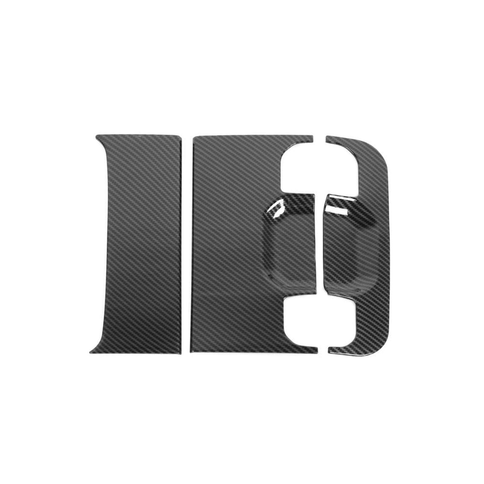 Jeep Wrangler JL JLU Tailgate Handle Cover (2018-2020) - ABS Carbon Fiber Black Exterior Accessory - Durable Decorative Sticker Trim for Off-Road & Daily Driving