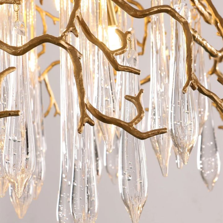 Modern Aqua Dome Chandelier - Elegant Glass Ceiling Light Fixture for Dining Room, Living Room & Bedroom Decor
