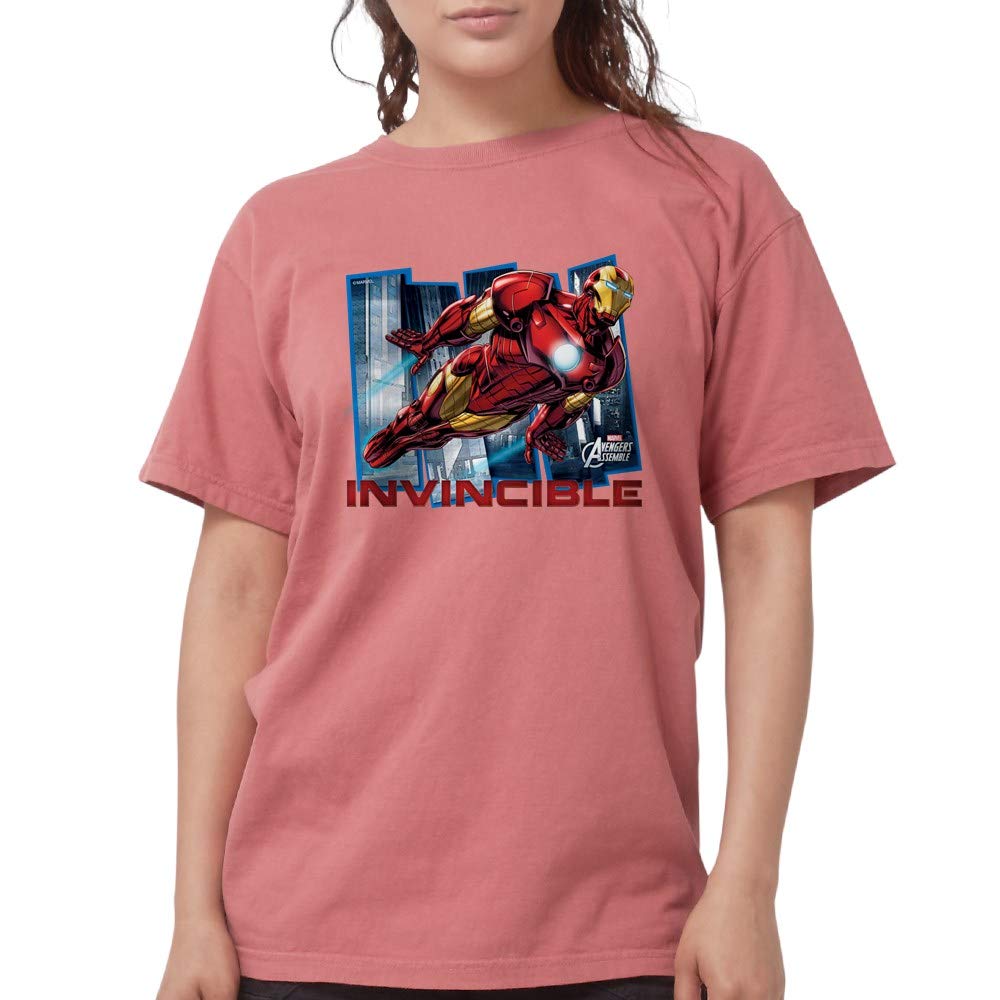 Iron Man Invincible Women's Graphic T-Shirt | Comfort Colors® Soft Cotton Tee | Marvel Superhero Apparel for Casual Wear & Comic Con