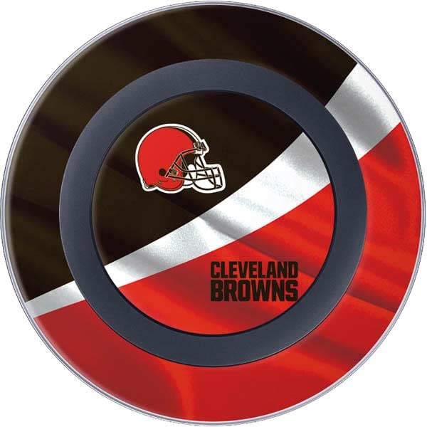 Officially Licensed NFL Cleveland Browns Skin Decal Compatible with Samsung Wireless Charger - Custom Protective Cover for Phones, Tablets, Laptops - Perfect for Home, Office & Game Day Decor
