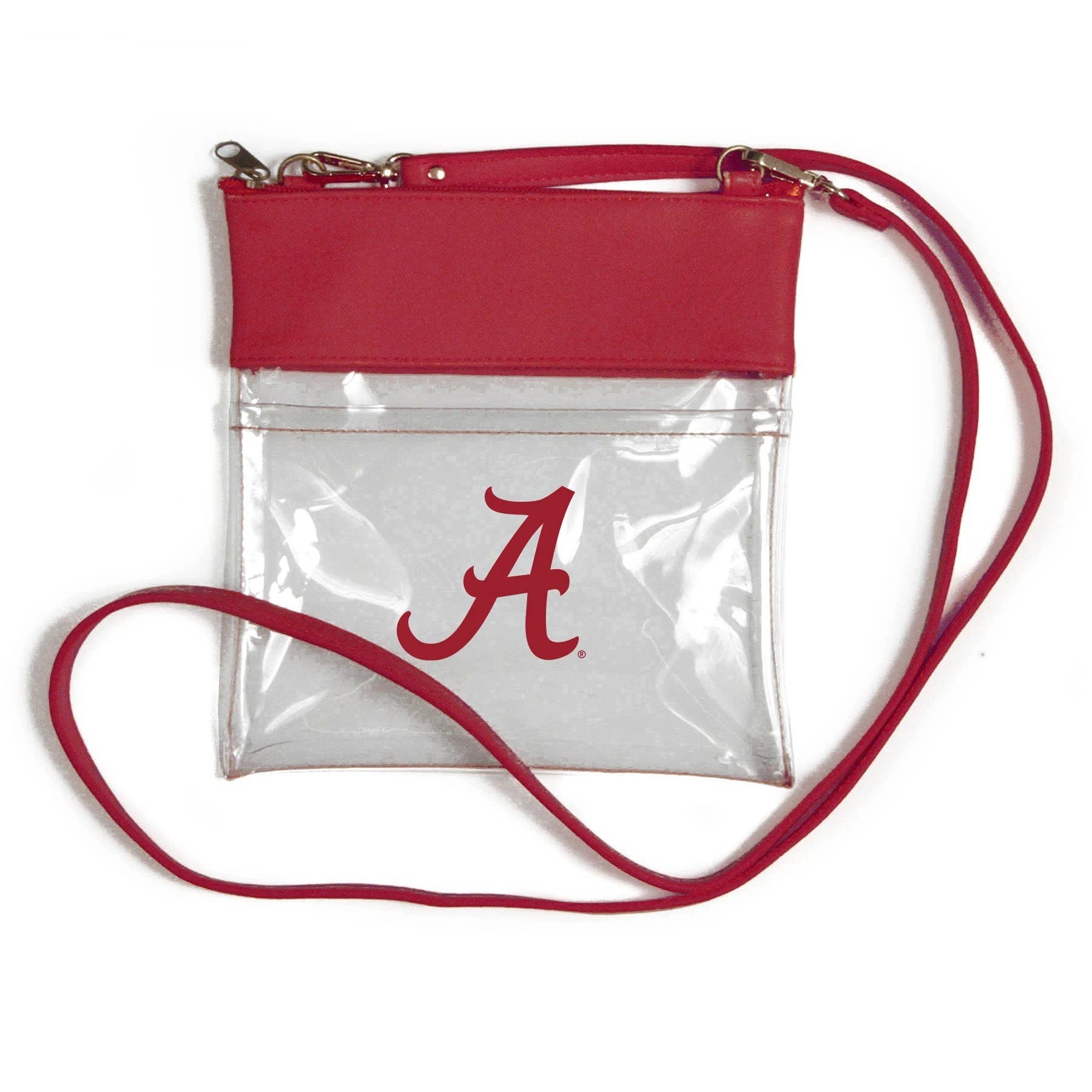 Alabama Crimson Tide Clear Gameday Crossbody Bag - NCAA Football Game Day Essentials for Fans, Tailgating & Stadium Events