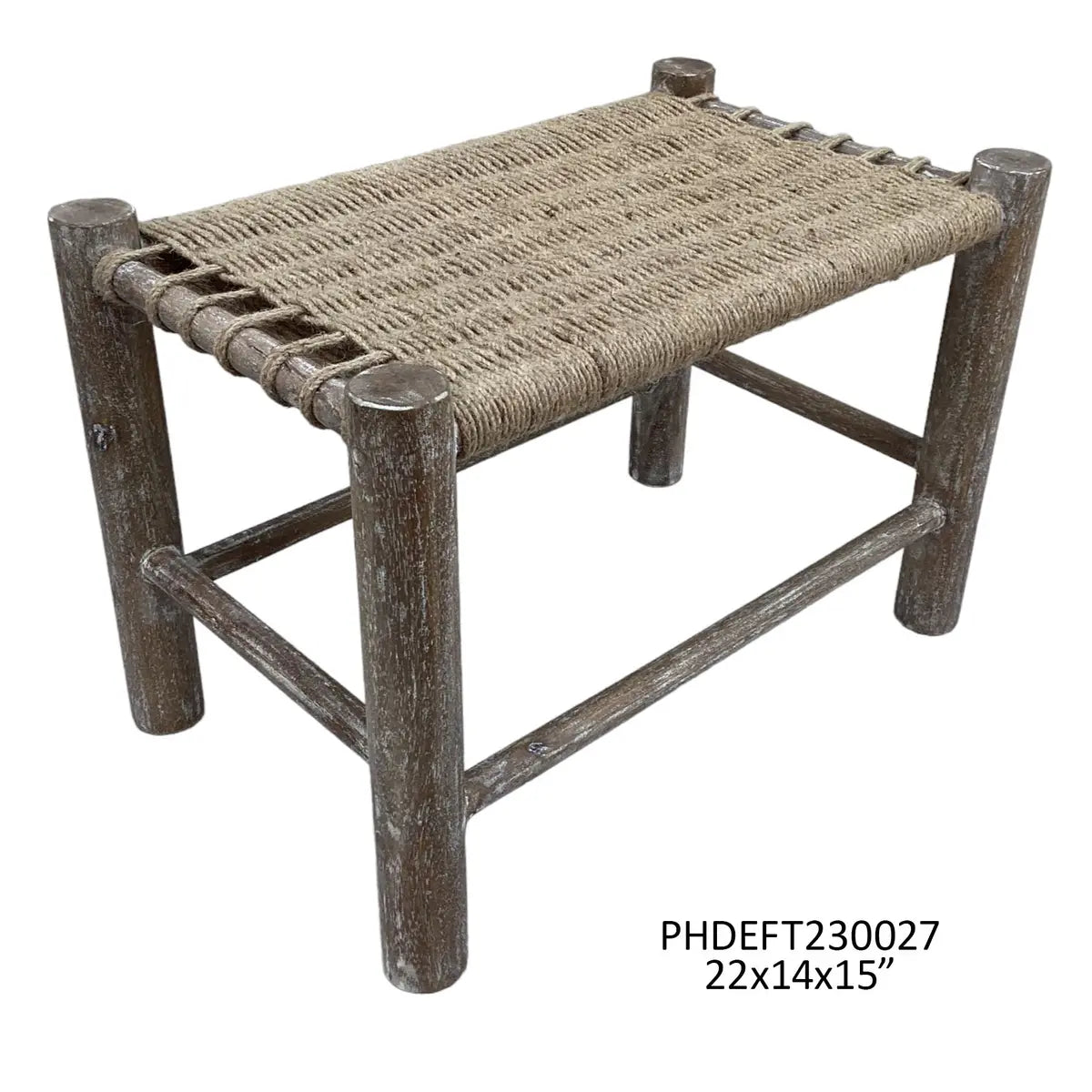 Premium Highlands Footstool - Soft Upholstered Ottoman with Sturdy Wooden Legs for Living Room, Bedroom, or Office - Perfect for Relaxing, Reading & Extra Seating