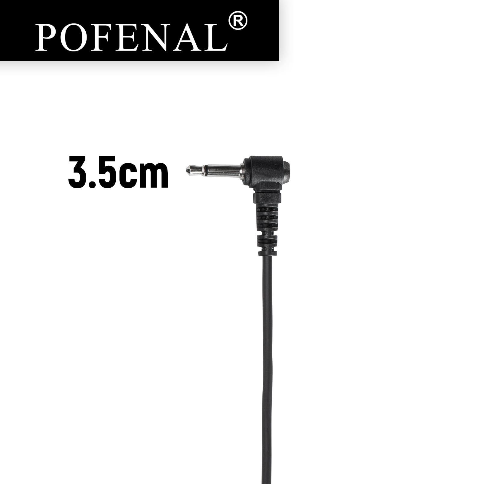 Professional Walkie Talkie Earpiece Headset - Clear Acoustic Tube with Retaining Clip & Medium Earmold (3.5mm Jack, 1 Pack) for Security, Construction, and Event Staff Communication