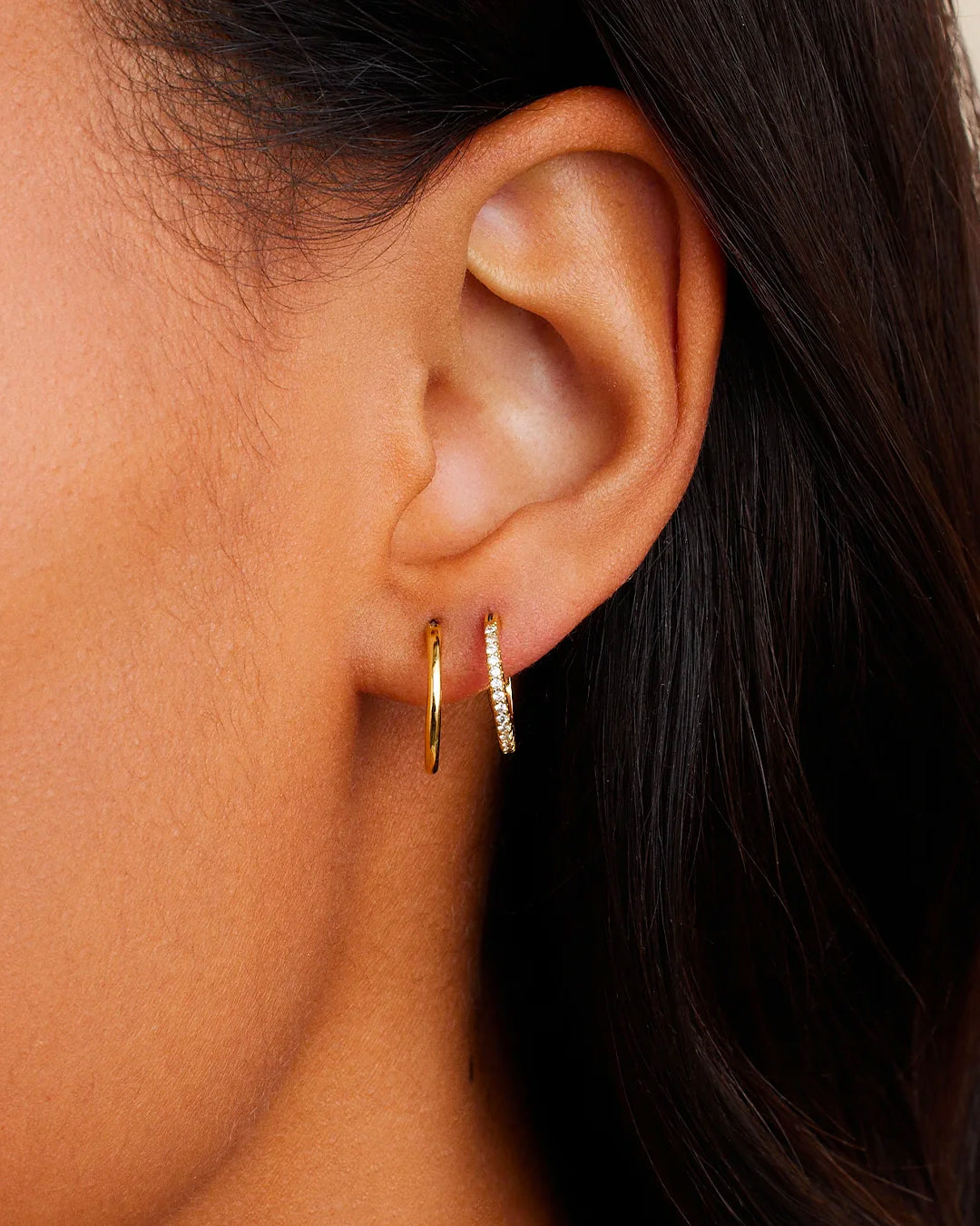 Classic Huggie Hoop Earrings Set - 14K Gold Plated Small Hoops for Women - Perfect for Everyday Wear, Gifts & Special Occasions