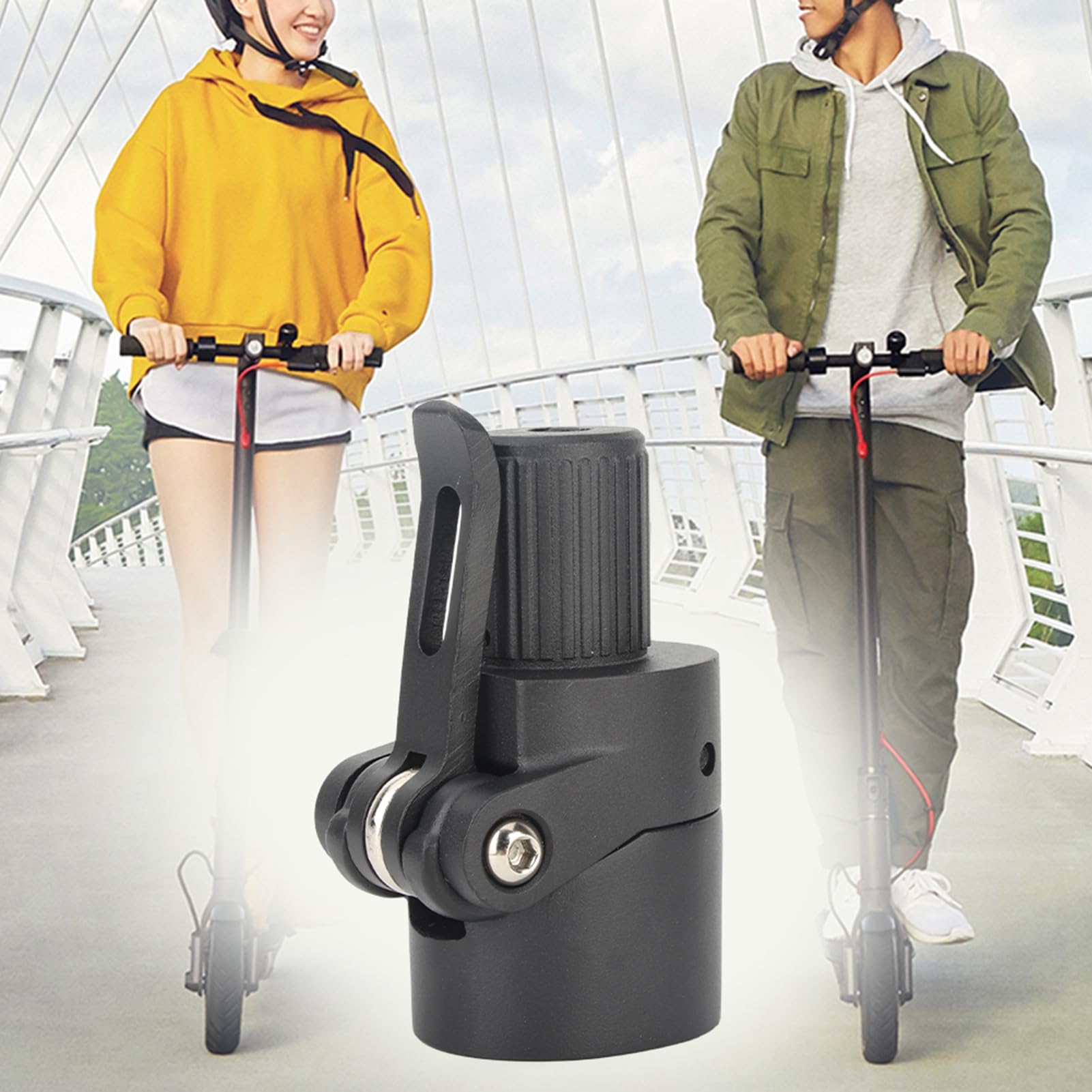 **M365 Electric Scooter Replacement Parts - Aluminum Alloy Black Folding Pole Base | Compatible with Xiaomi M365 | Durable & Lightweight | Perfect for Commuting & Urban Travel**