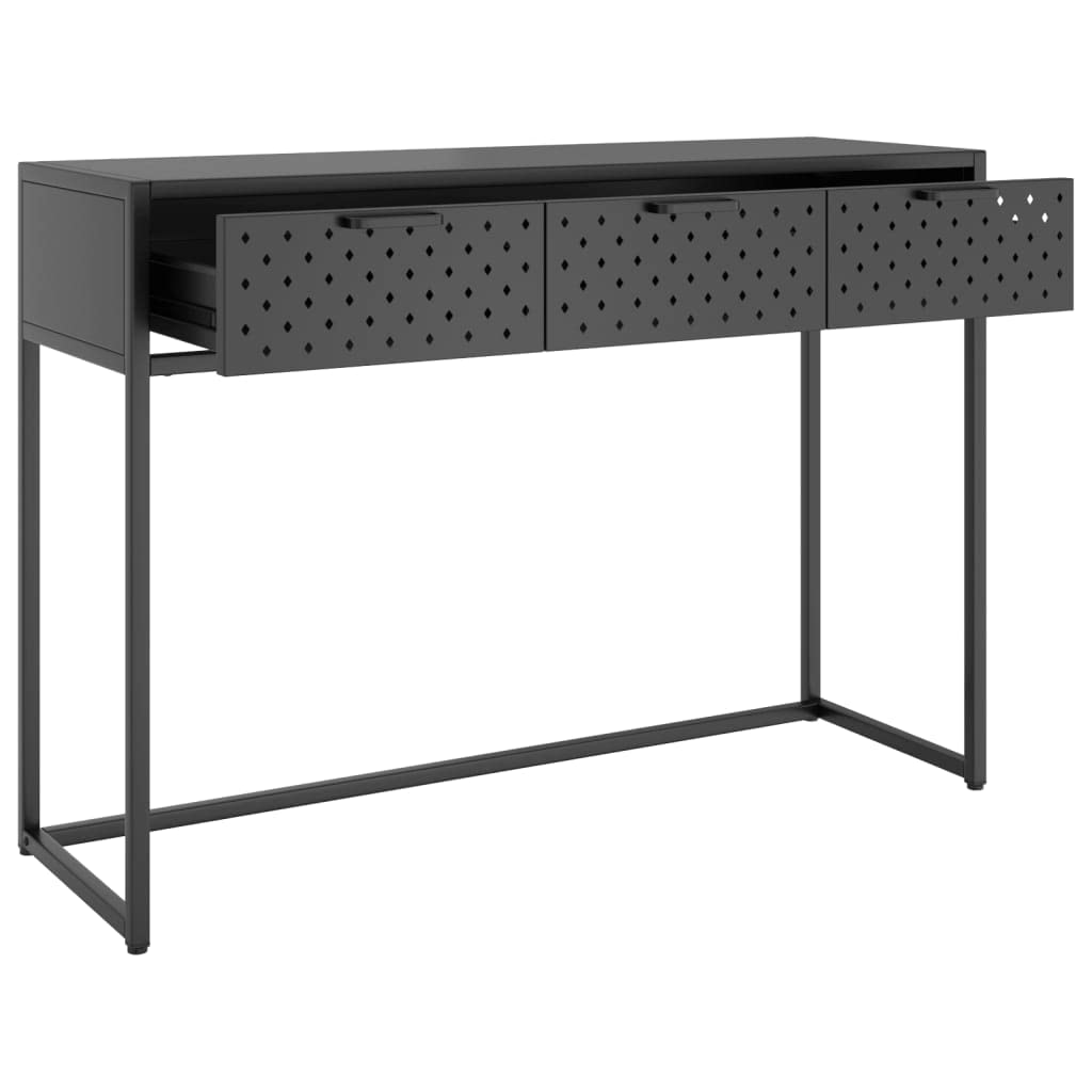 Anthracite Console Table with Drawers - 41.7