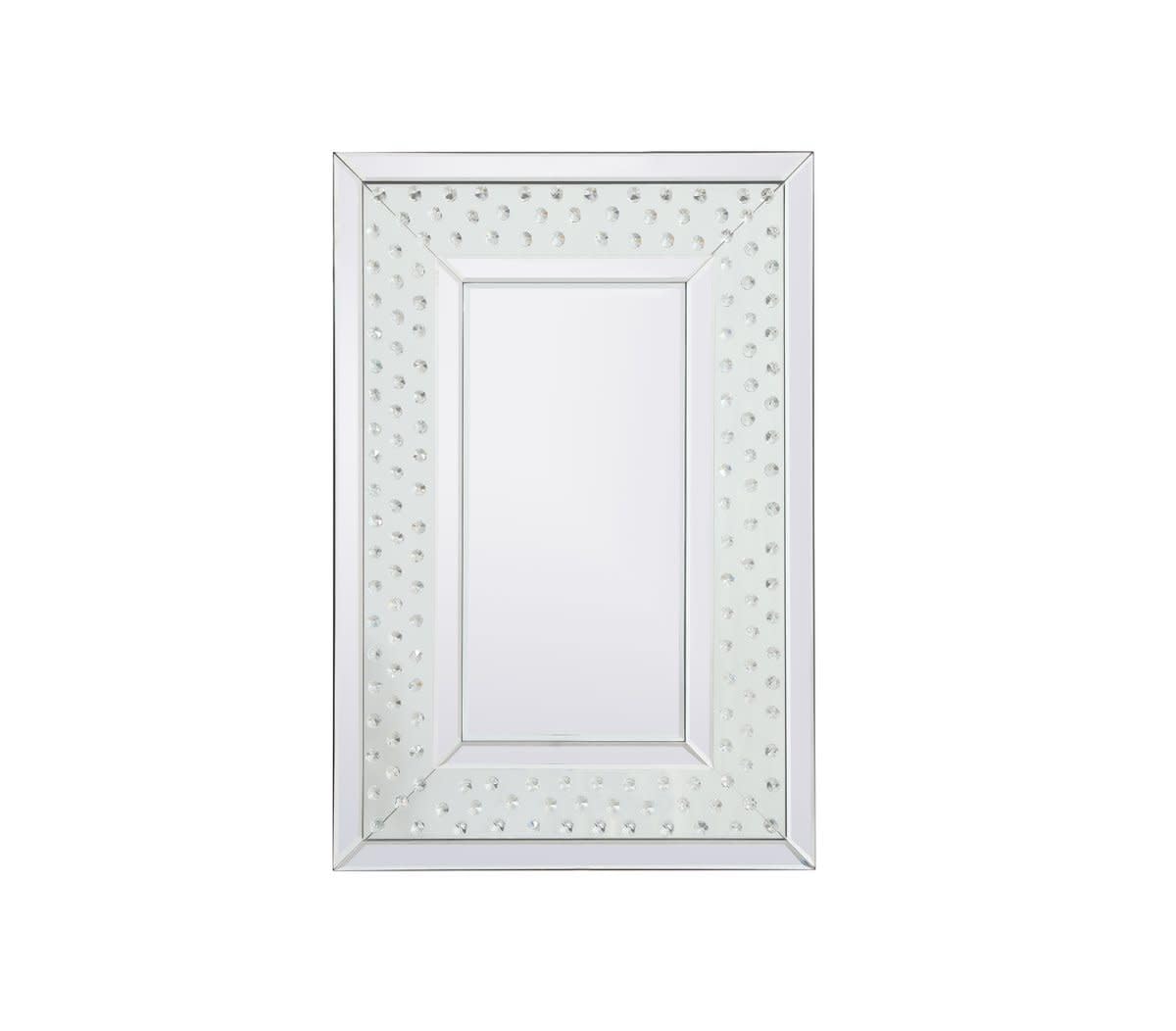 20x30 Elegant Iron Crystal Mirror - Home & Office Decor