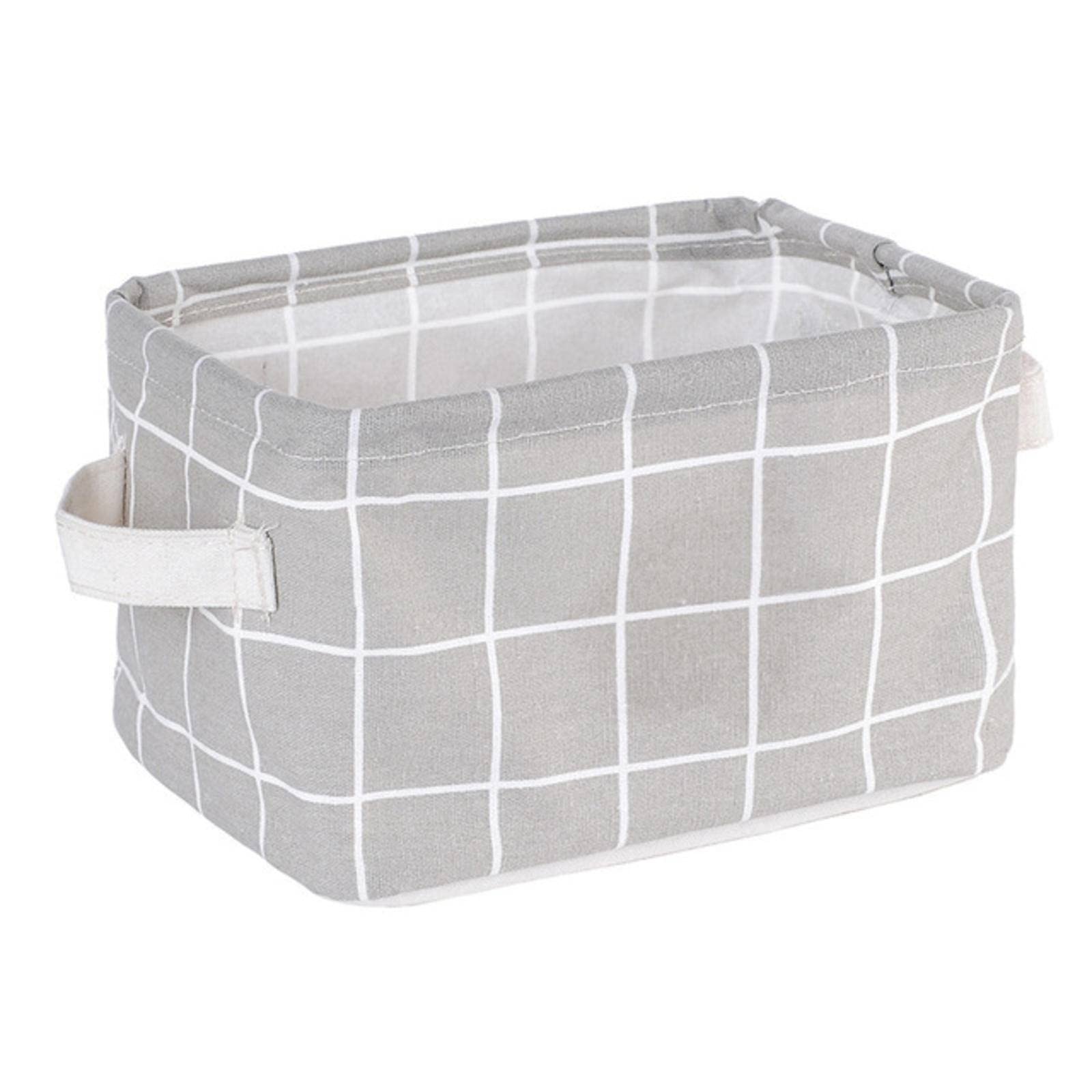 Waterproof Linen Storage Box for Toys, Cosmetics, Underwear & Office Supplies - Desktop Organizer for Home, Office & Travel Use