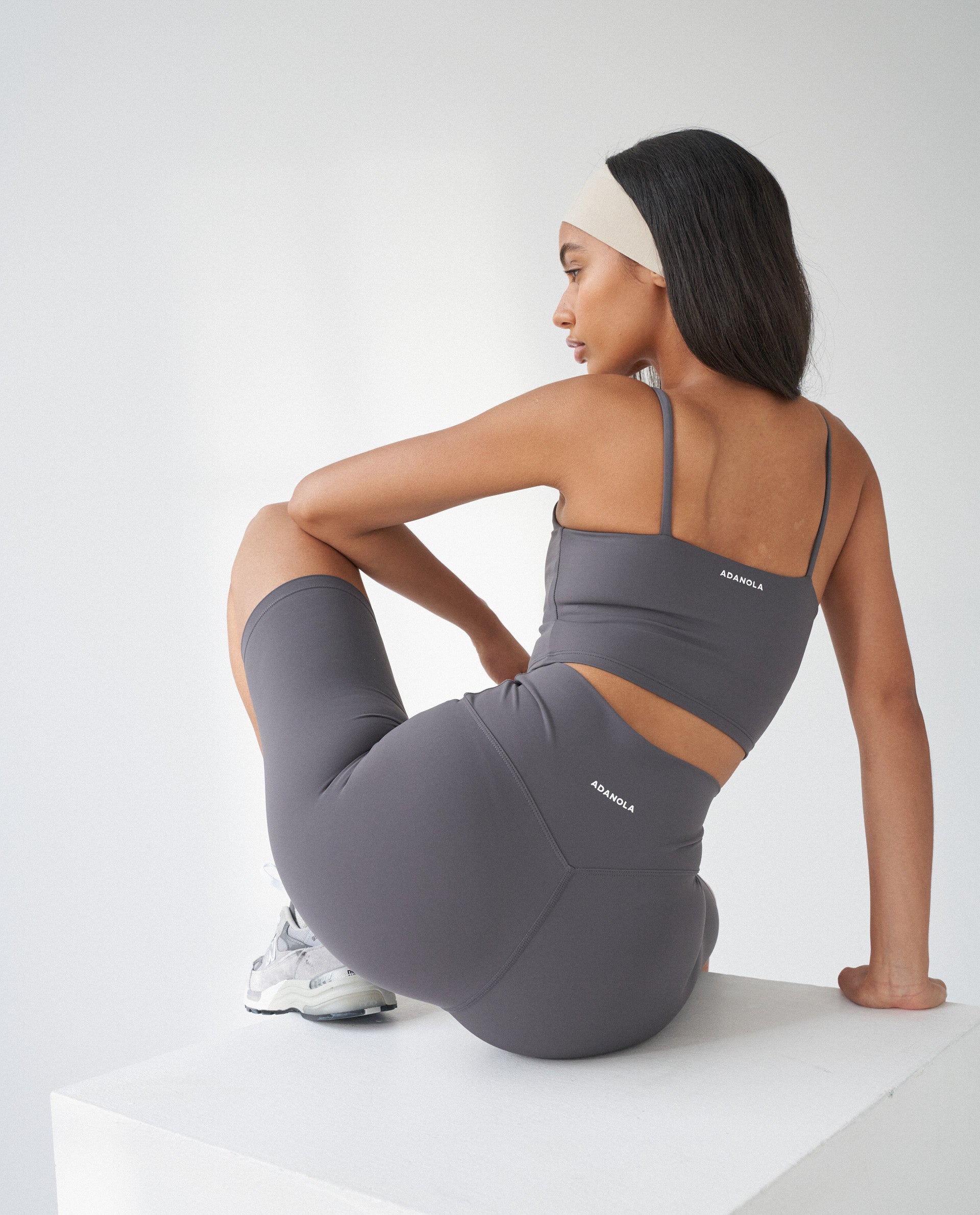 Best Women's Bike Shorts for Cycling & Workouts - High Waist Dark Grey - Comfortable & Breathable for Gym, Running, Yoga