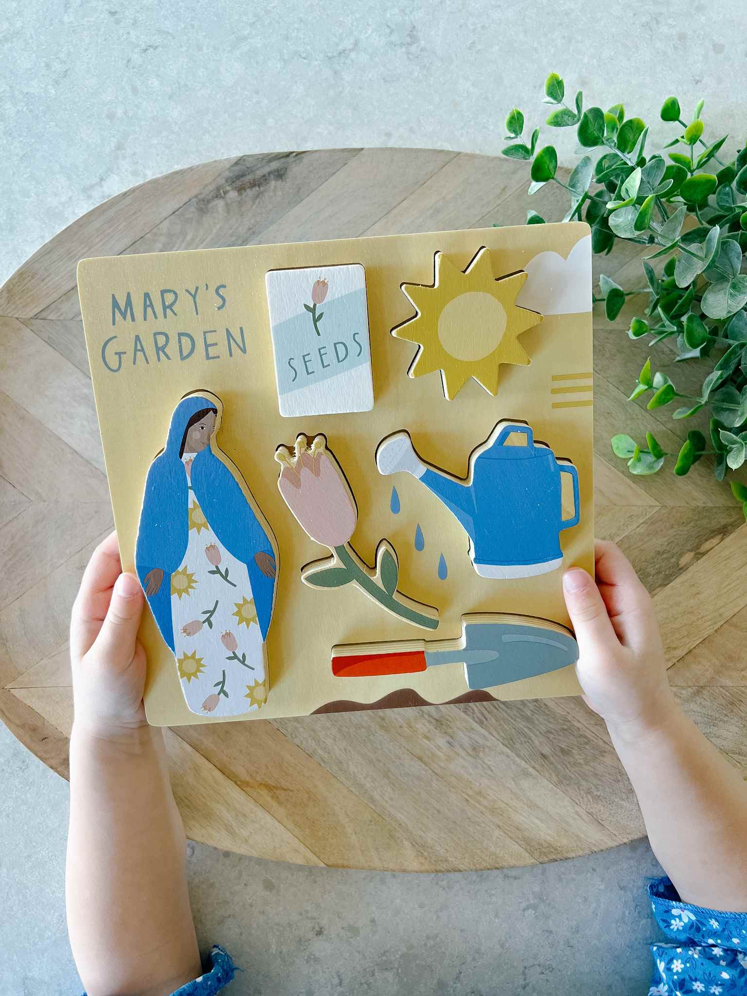 Mary's Garden Wooden Puzzle for Kids - 60 Piece Educational Nature-Themed Jigsaw Puzzle - Perfect for Family Game Night, Classroom Activities & Montessori Learning