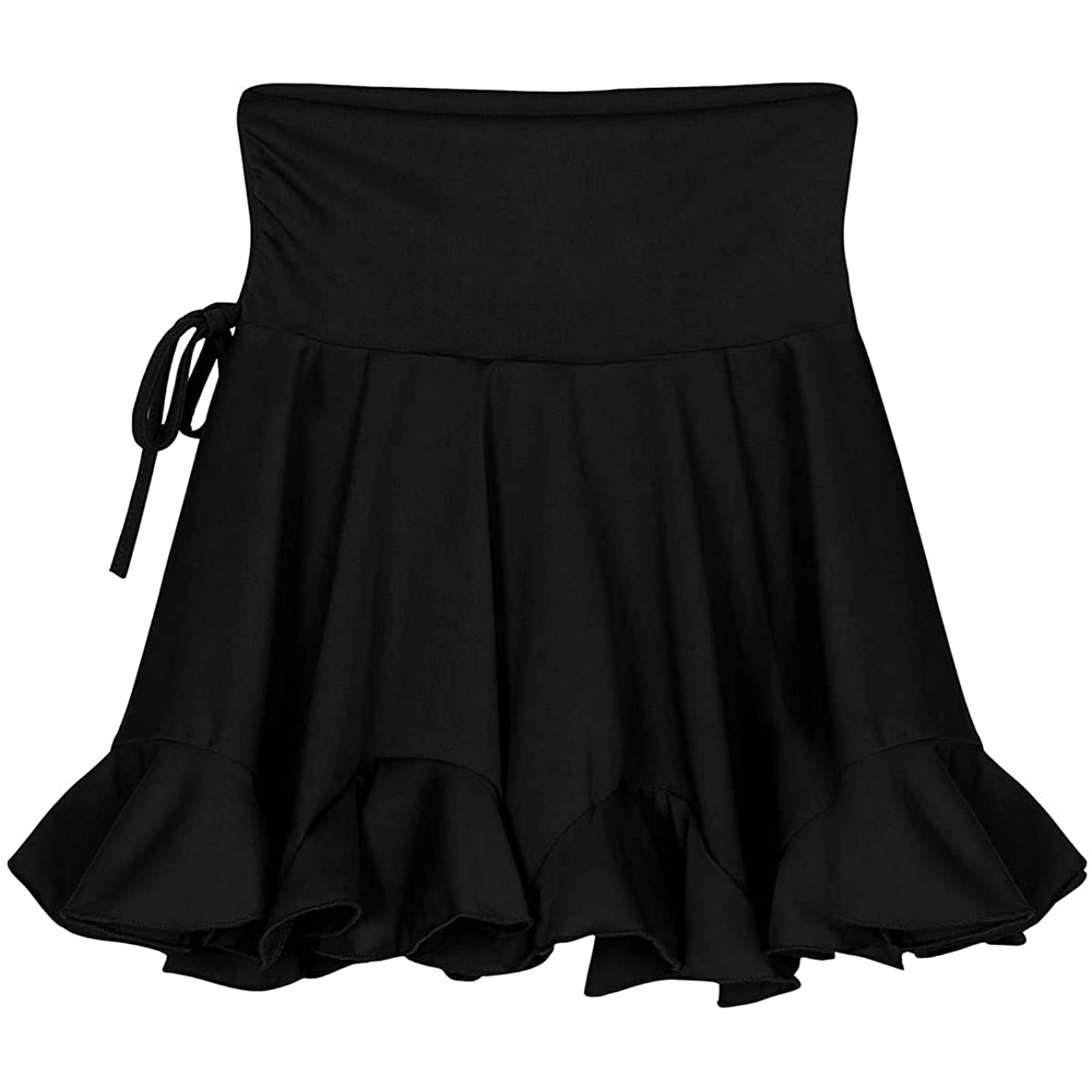 Women Latin Dance Dress Ballroom Costume Samba Tango Practice Skirt with Built-in Shorts for Competition Performance Social Dancing