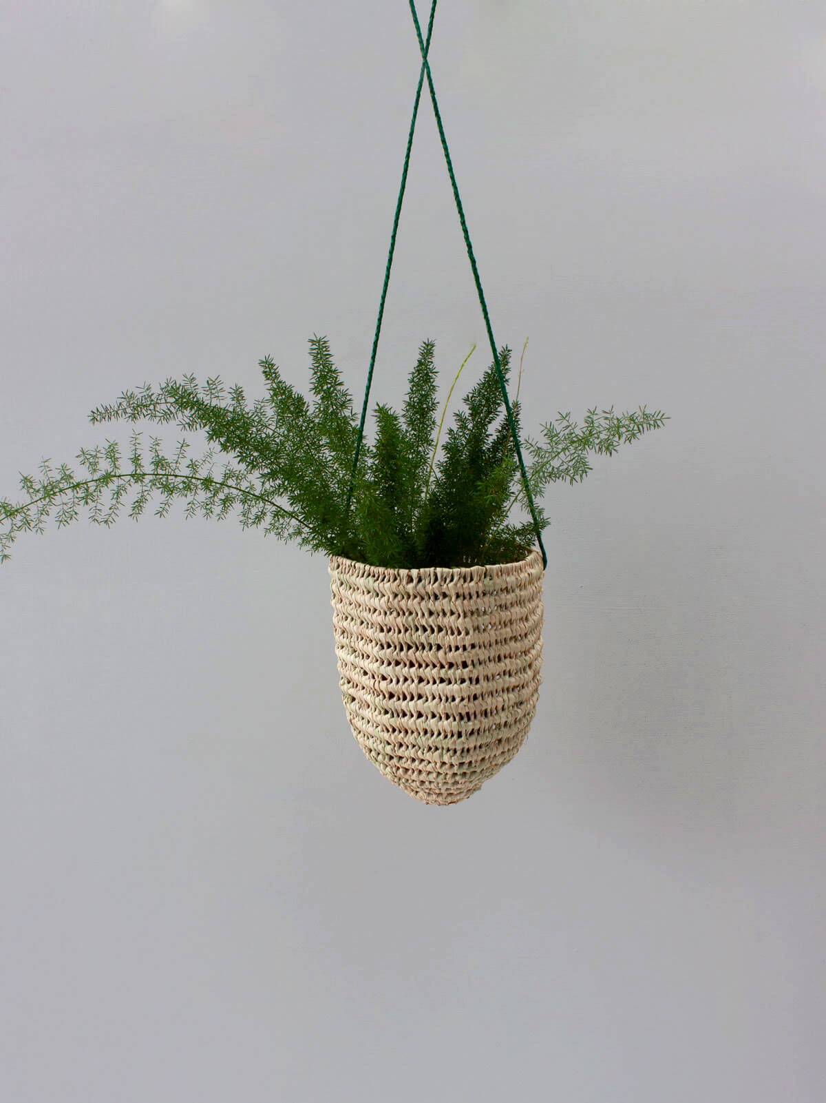 Open Weave Dome Hanging Baskets for Plants - Green Indoor/Outdoor Decorative Planters for Home Garden, Patio, and Balcony Decor