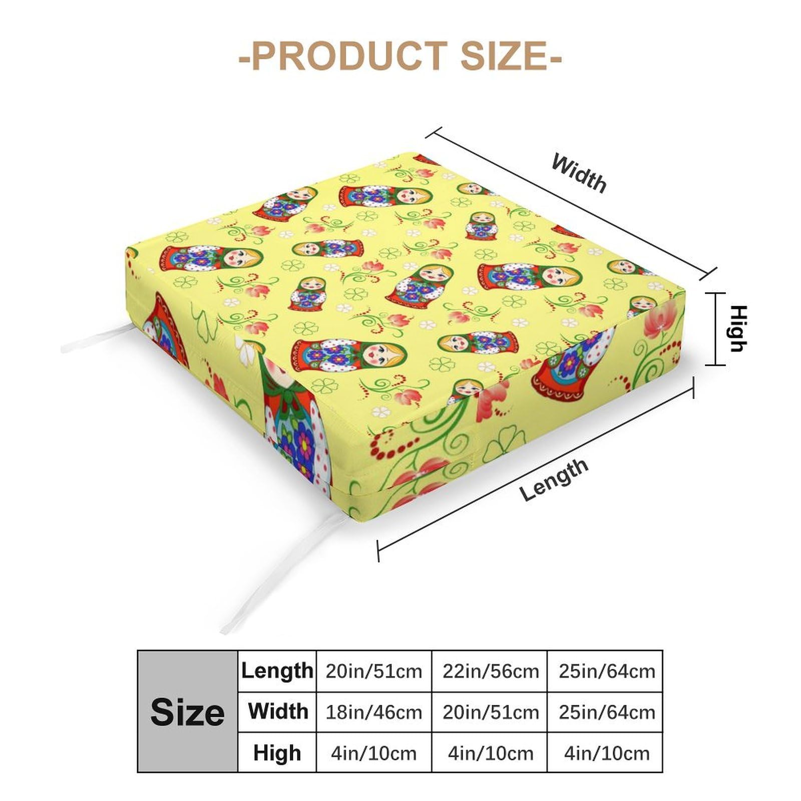 Russian Nesting Doll Printed Sofa Cushion Covers - Washable Slipcovers for Living Room Decor, Home Decor & Gift Ideas