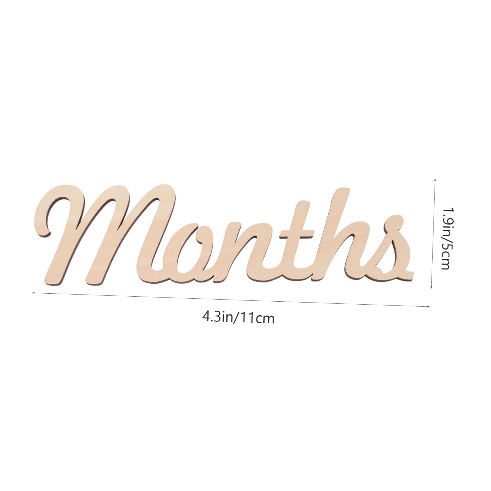 ibasenice 5 Sets Unique Wooden Baby Milestone Cards with Numbers - Personalized Baby Shower Decor for Newborn Photography & First Birthday Party Decorations